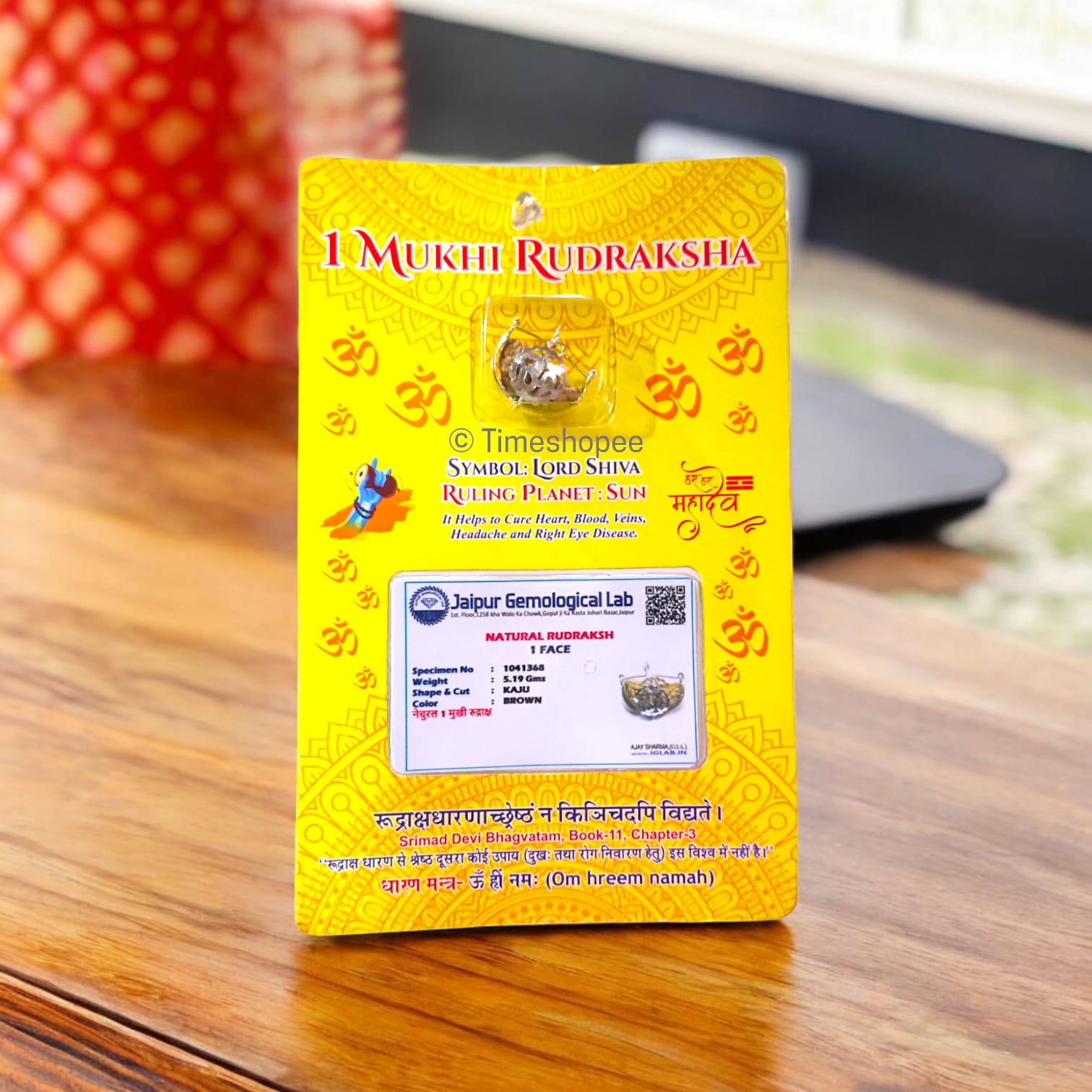 Combo of 1 Mukhi with 2 Mukhi Rudraksha | Lab Certified | Timeshopee