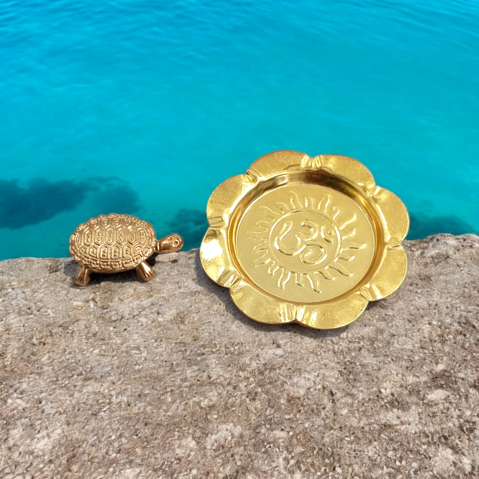 Copper Kachua Yantra With Plate | Wish Fulfilment Kachua | Feng Shui Tortoise | Timeshopee