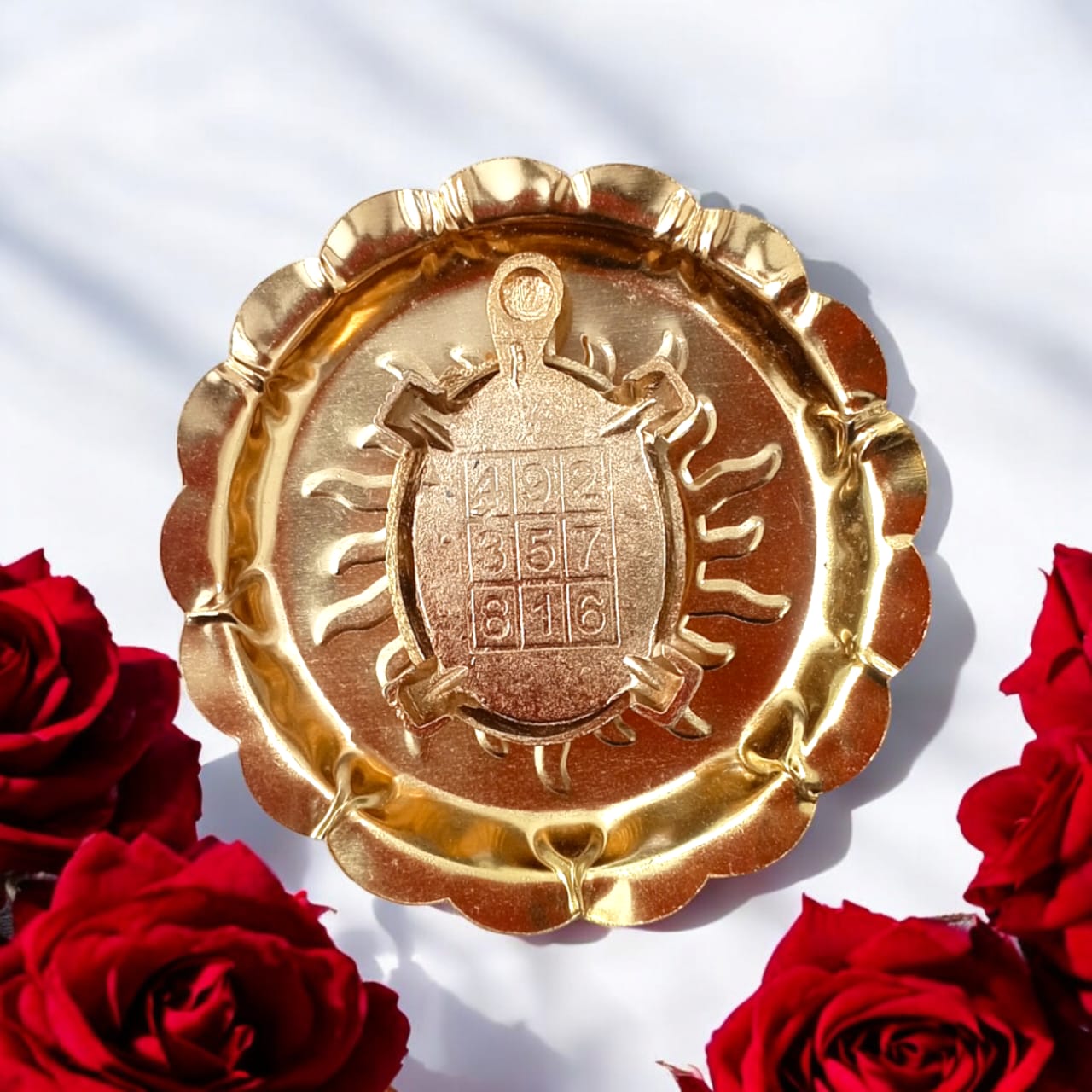 Copper Kachua Yantra With Plate | Wish Fulfilment Kachua | Feng Shui Tortoise | Timeshopee