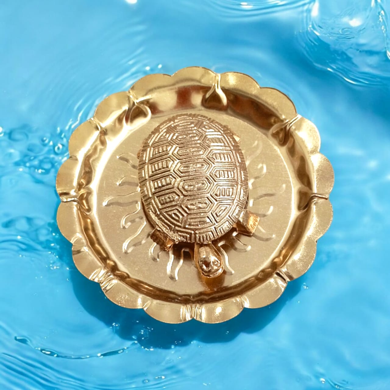Copper Kachua Yantra With Plate | Wish Fulfilment Kachua | Feng Shui Tortoise | Timeshopee