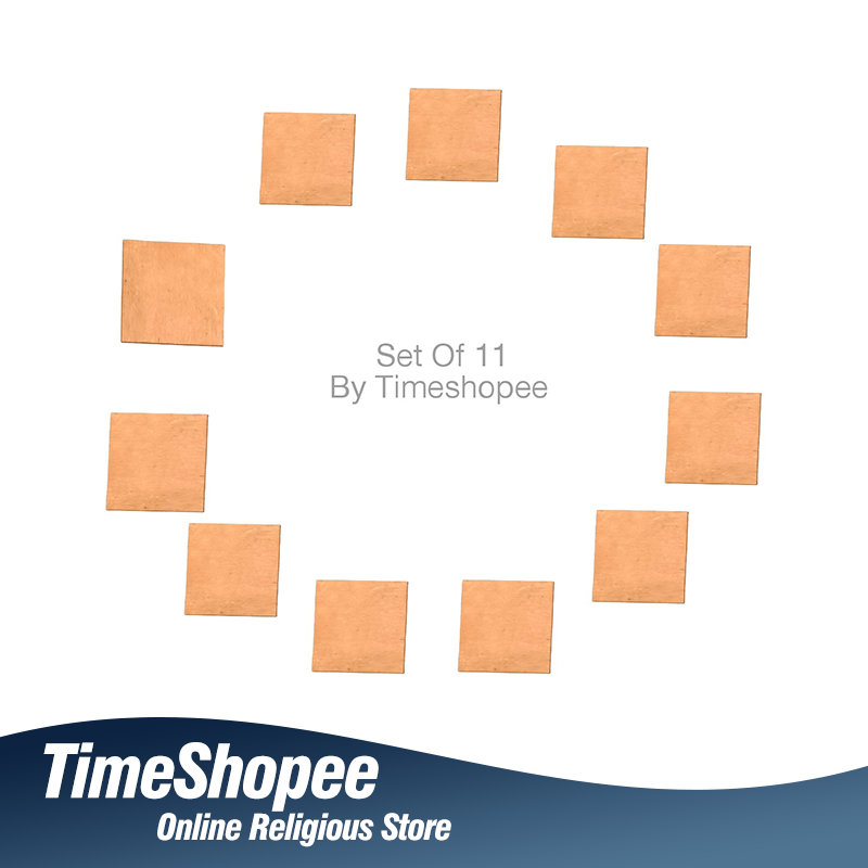 Copper Square Piece | Set of 11 | Copper Patra | Timeshopee