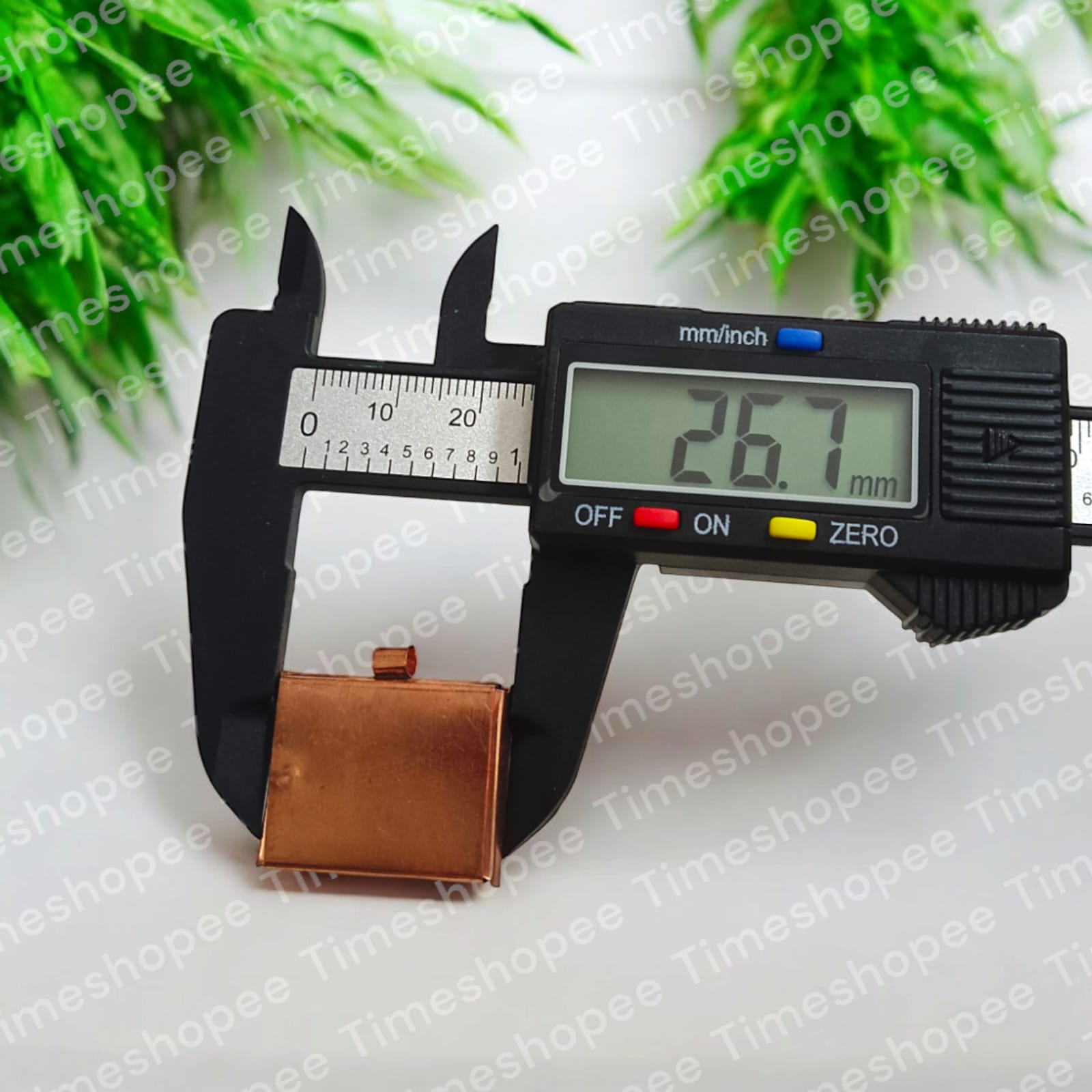 Copper Square Taweez set of 5, golden color, 21.7MM and 26.7MM sizes with free Bhojpatra sheet, ideal for Muslim Tantra and spiritual practices.