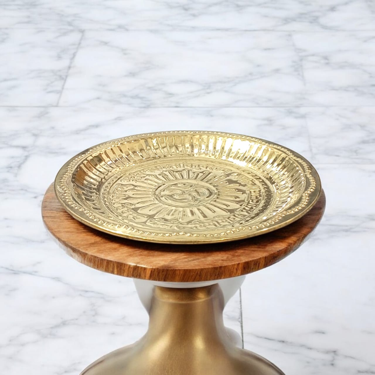 Copper Thali Plate | Pooja Ki Thali | Timeshopee