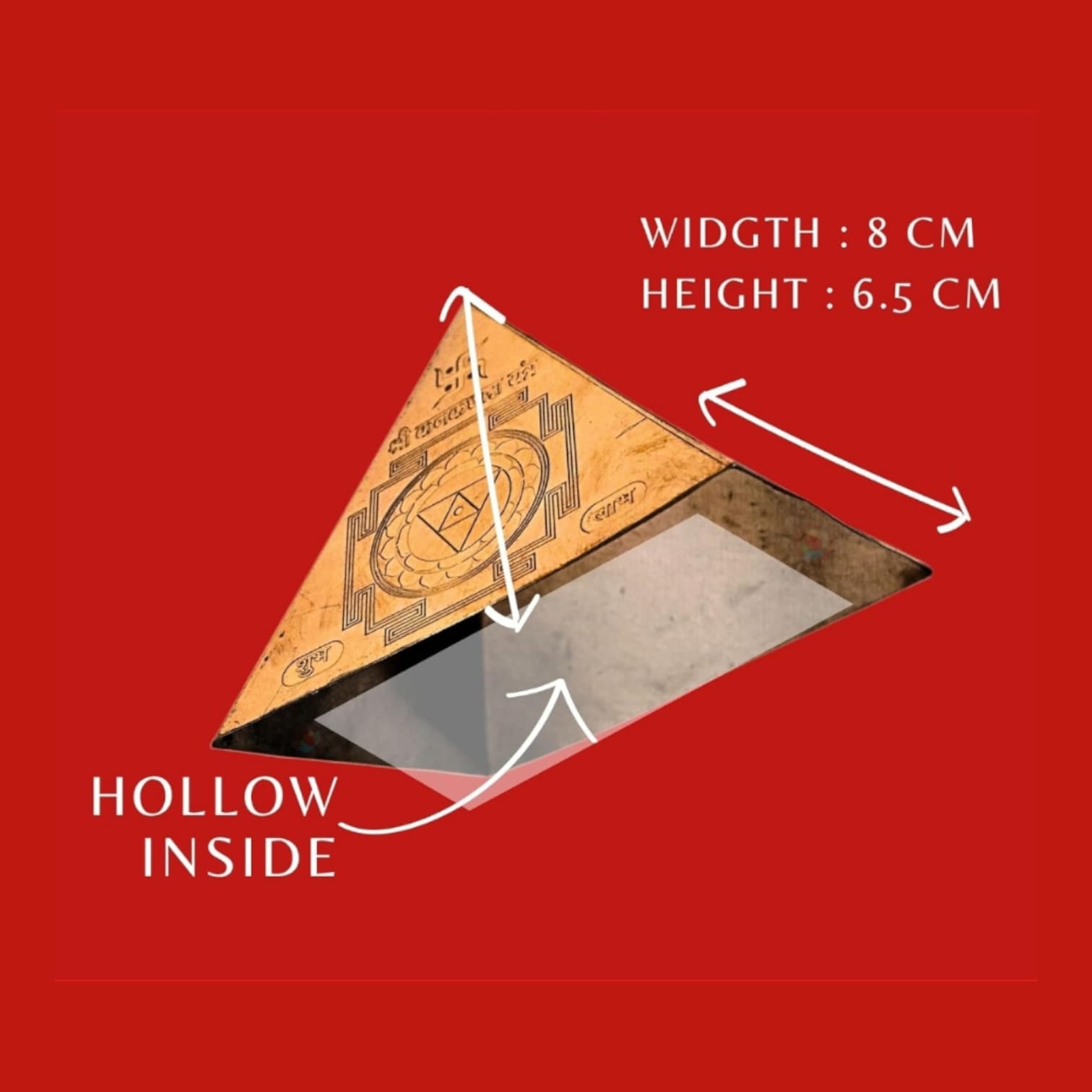 Copper Vastu Pyramid Yantra | For Pillars Top | Timeshopee