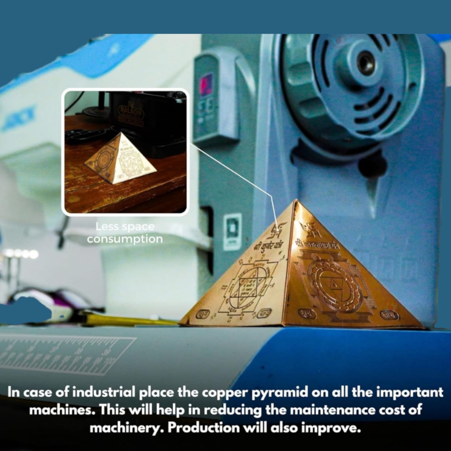 Copper Vastu Pyramid Yantra | For Pillars Top | Timeshopee