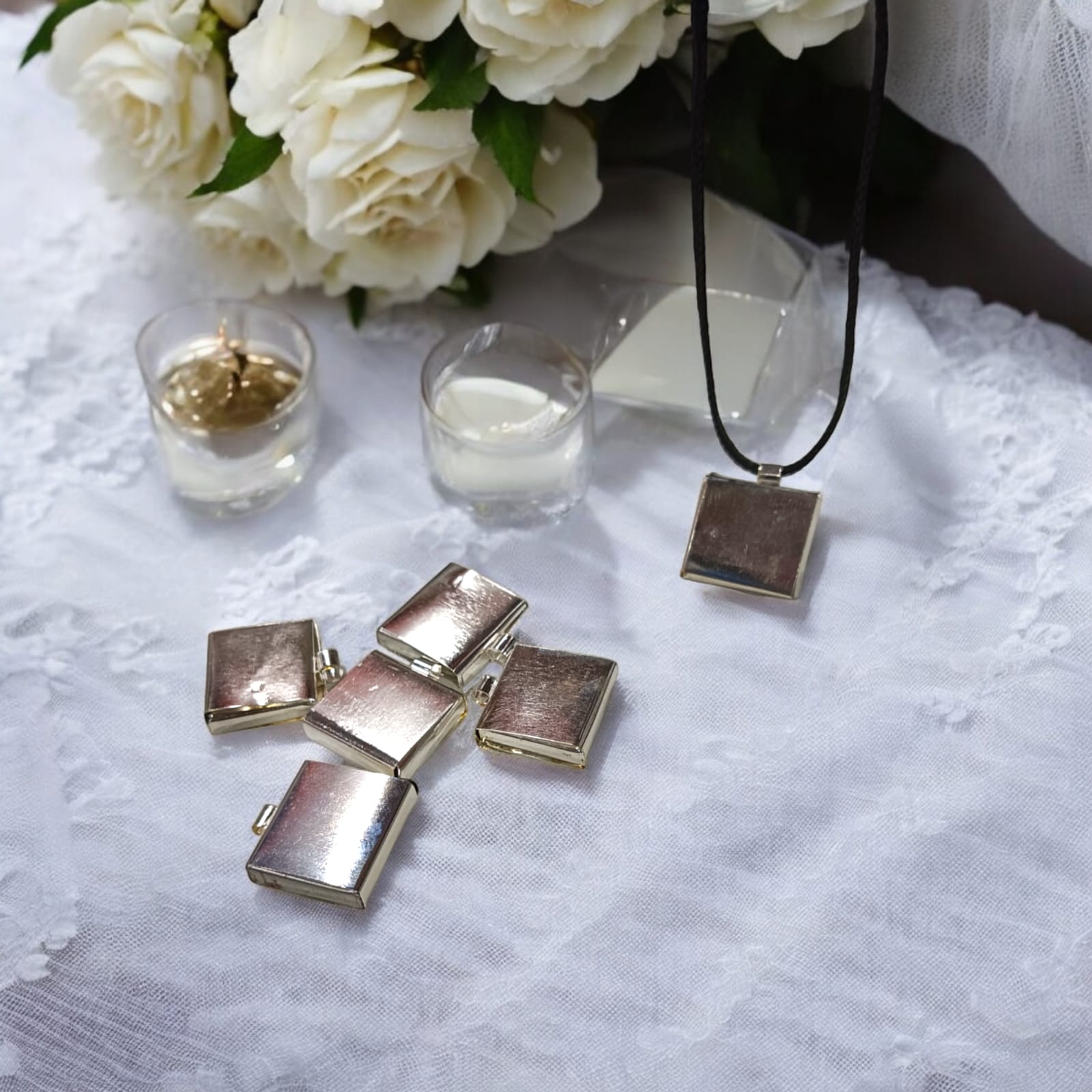 Copper and Silver Square Taweez with Free Bhojpatra Sheet  Special For Muslim Tantra  Spiritual Amulet Set of 5  Timeshopee