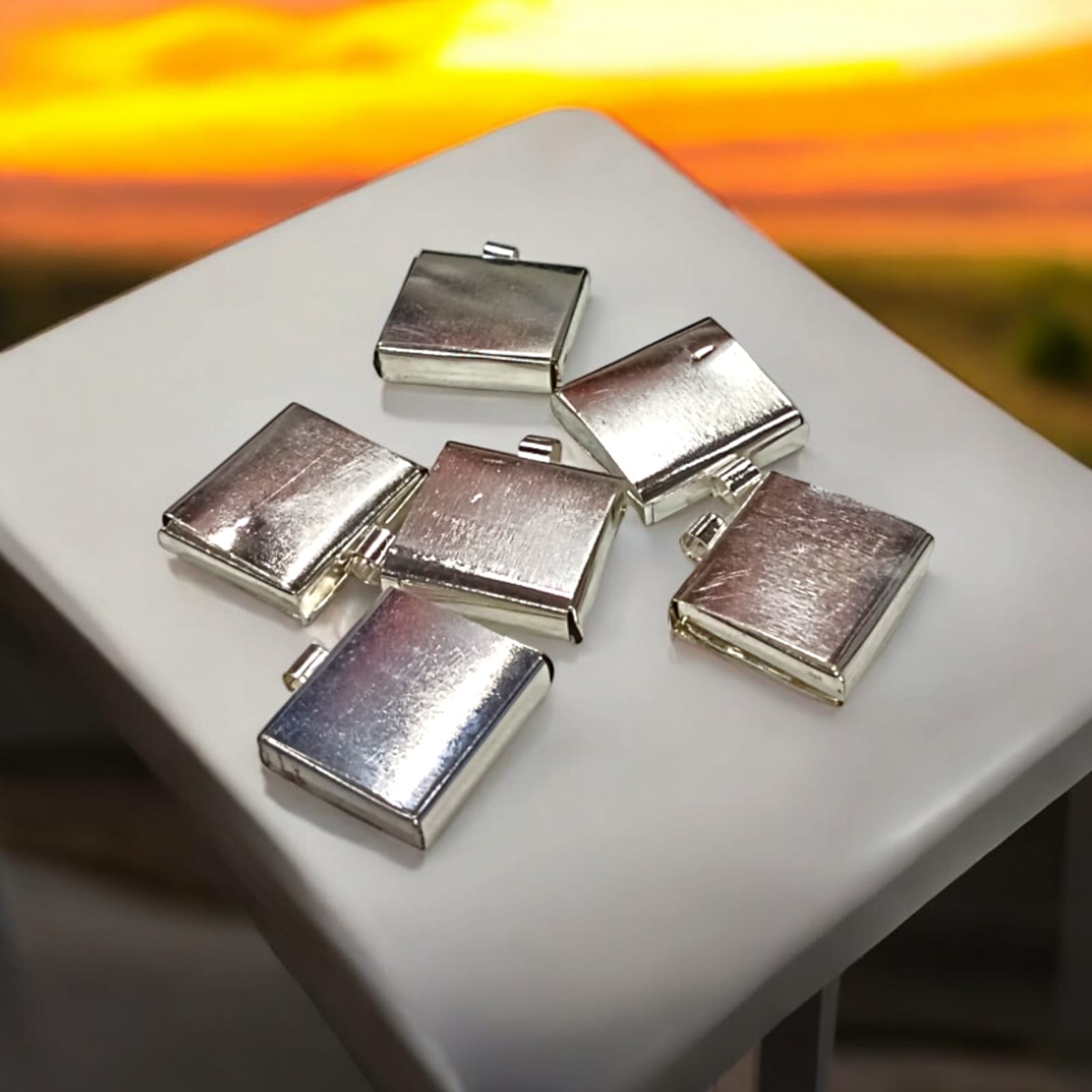 Copper and Silver Square Taweez with Free Bhojpatra Sheet  Special For Muslim Tantra  Spiritual Amulet Set of 5  Timeshopee