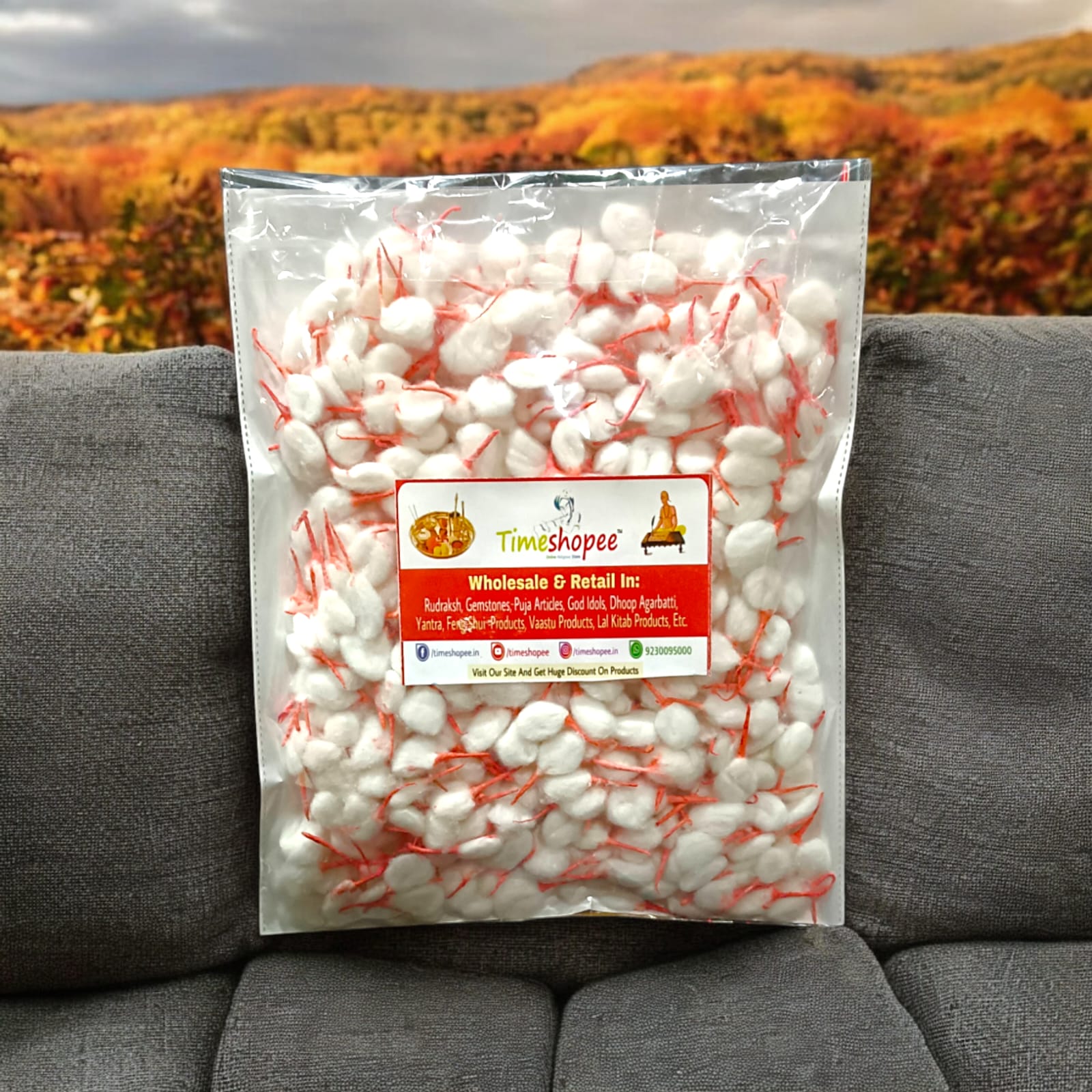 Cotton Wicks Kesar Jyot Batti Pack of 2 for Puja Rituals