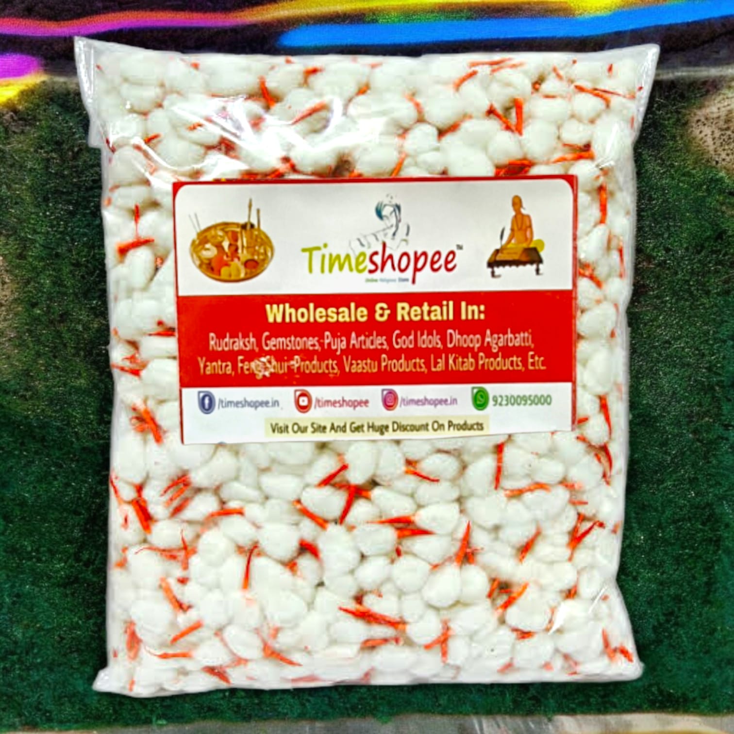 Cotton Wicks Kesar Jyot Batti Pack of 2 for Puja Rituals