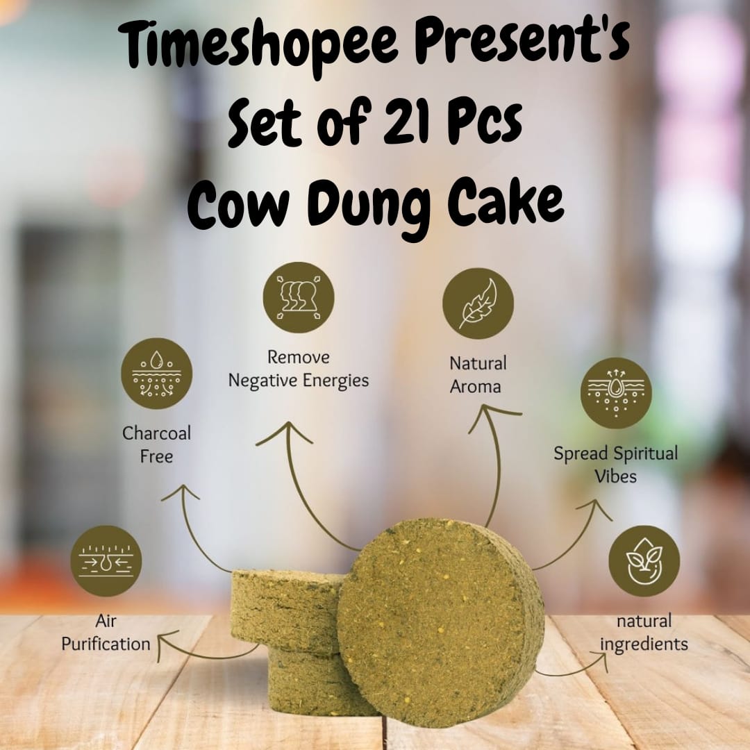 Cow Dung Cake | Set of 28 | Gaay Ka Sukha Gobar | Timeshopee