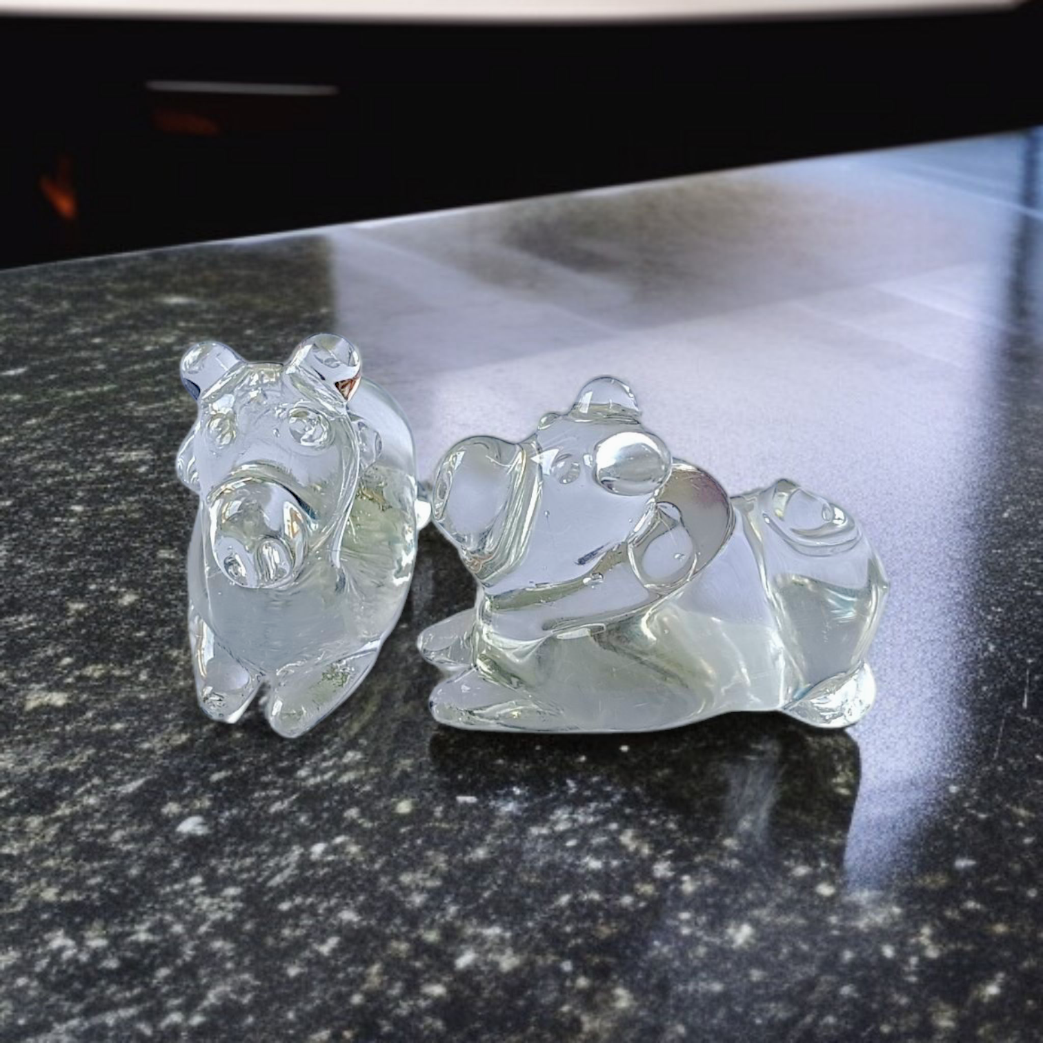Crystal Nandi | Sphatik Nandi | Set of 2 | Lab Certified | Timeshopee