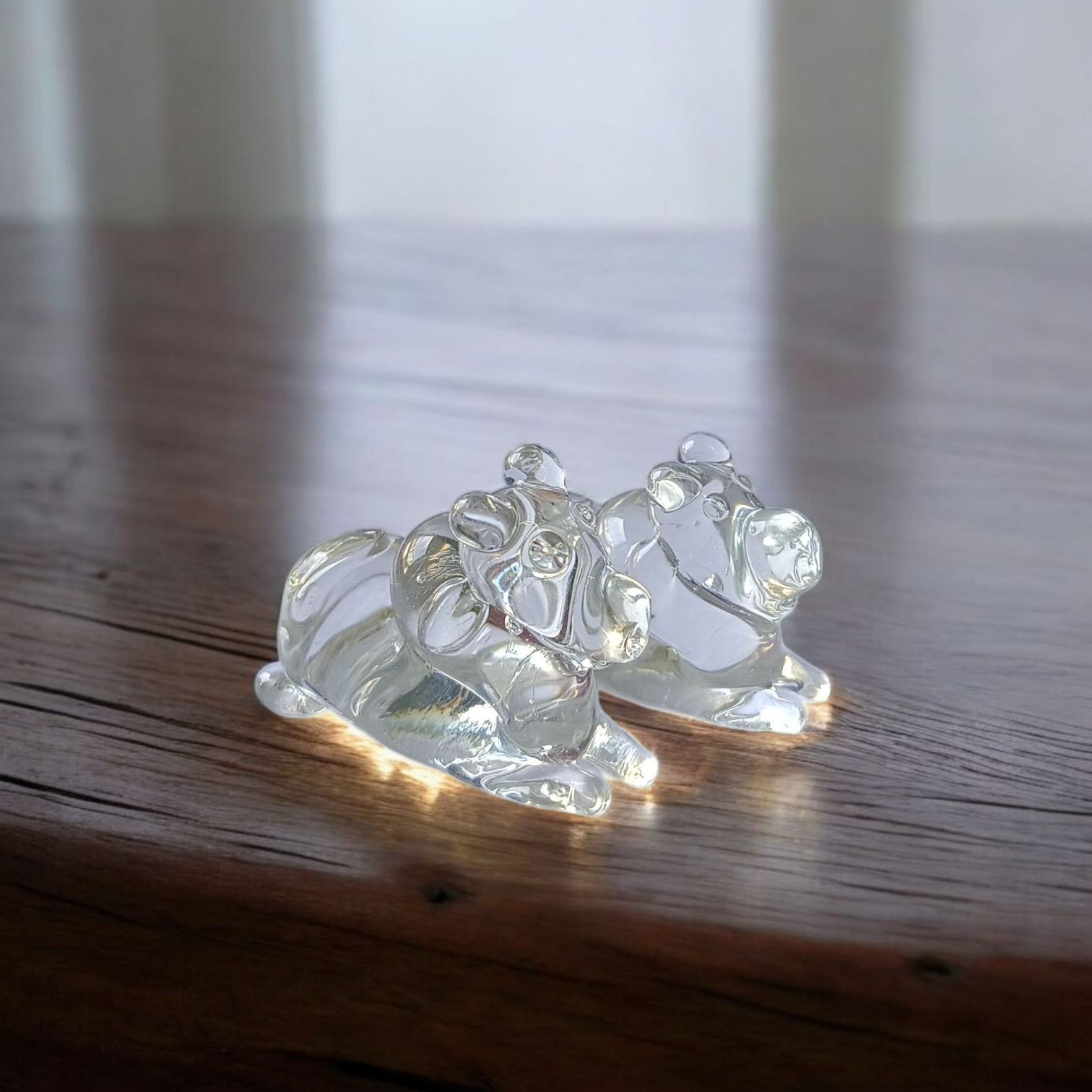 Crystal Nandi | Sphatik Nandi | Set of 2 | Lab Certified | Timeshopee