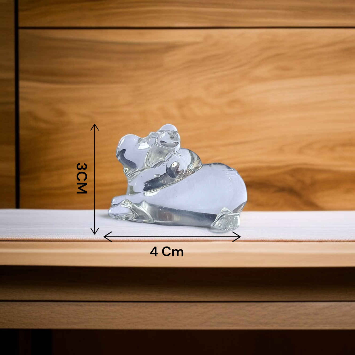 Crystal Nandi | Sphatik Nandi | Set of 2 | Lab Certified | Timeshopee