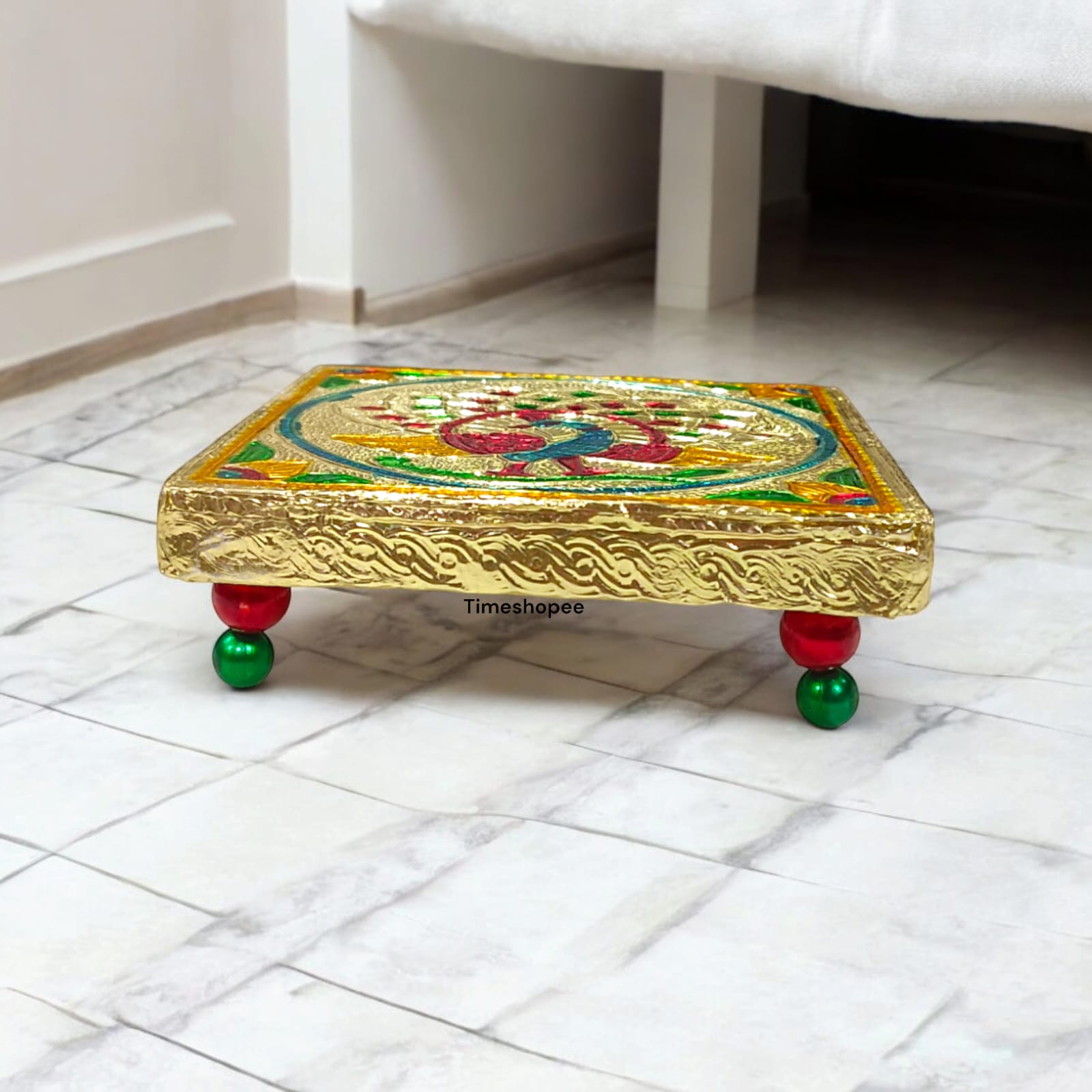 Elegant Laddu Gopal Chowki in Small, Medium, and Large Sizes