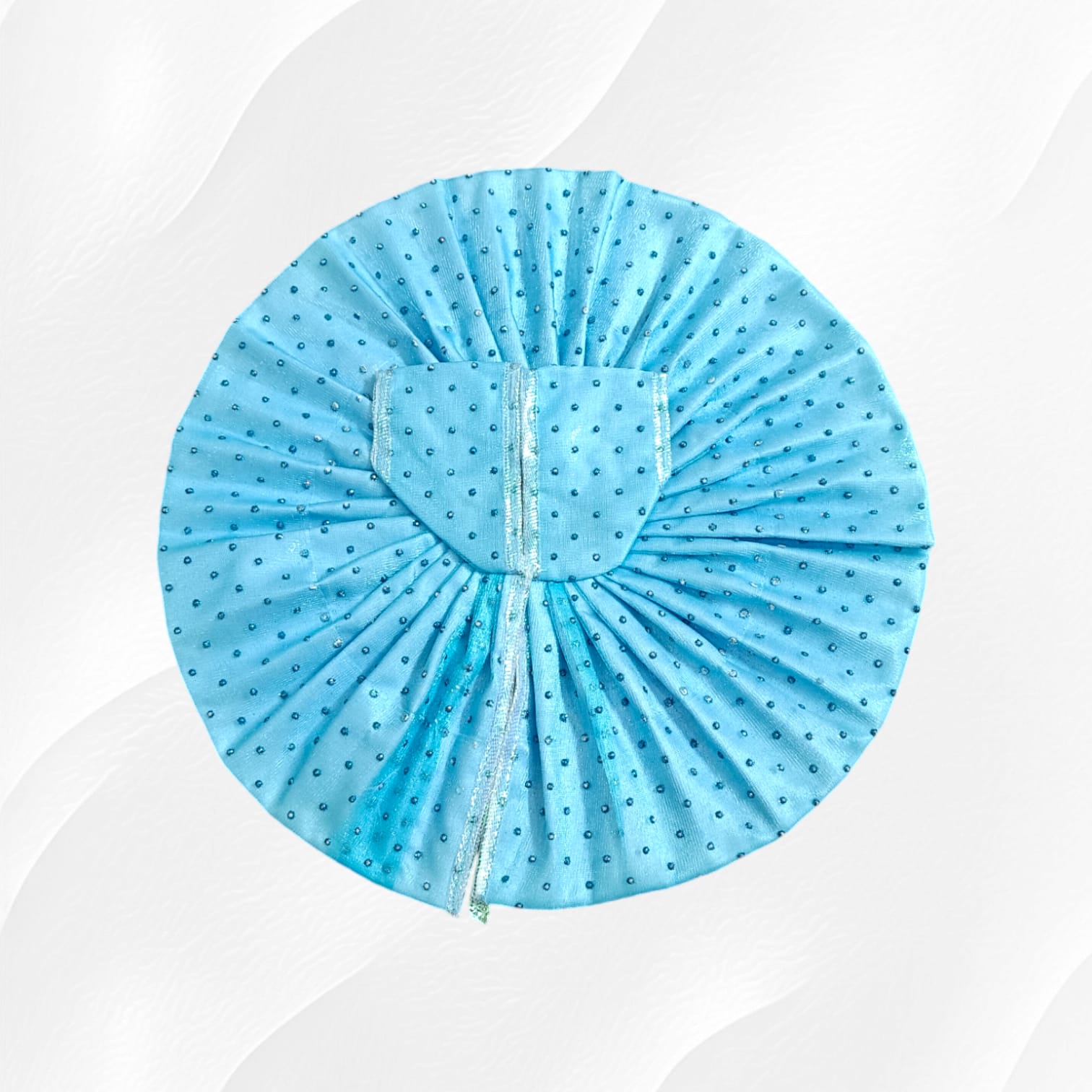 Elegant Laddu Gopal dress in Italian designer style, suitable for Lord Krishna, size 6, in vibrant colors for festive occasions and daily puja.