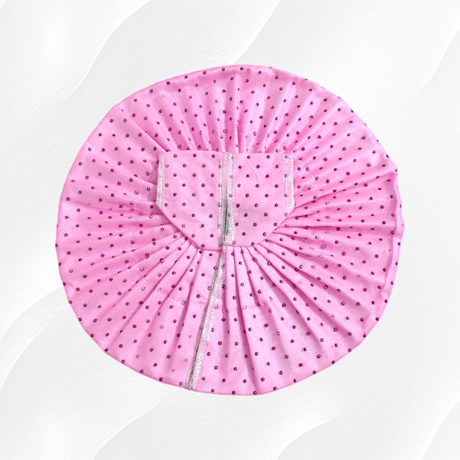 Elegant Laddu Gopal dress in Italian designer style, suitable for Lord Krishna, size 6, in vibrant colors for festive occasions and daily puja.