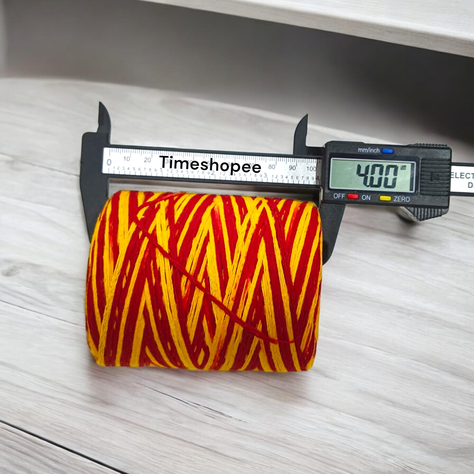 Extra large red sacred kalawa moli used for religious rituals and protection.