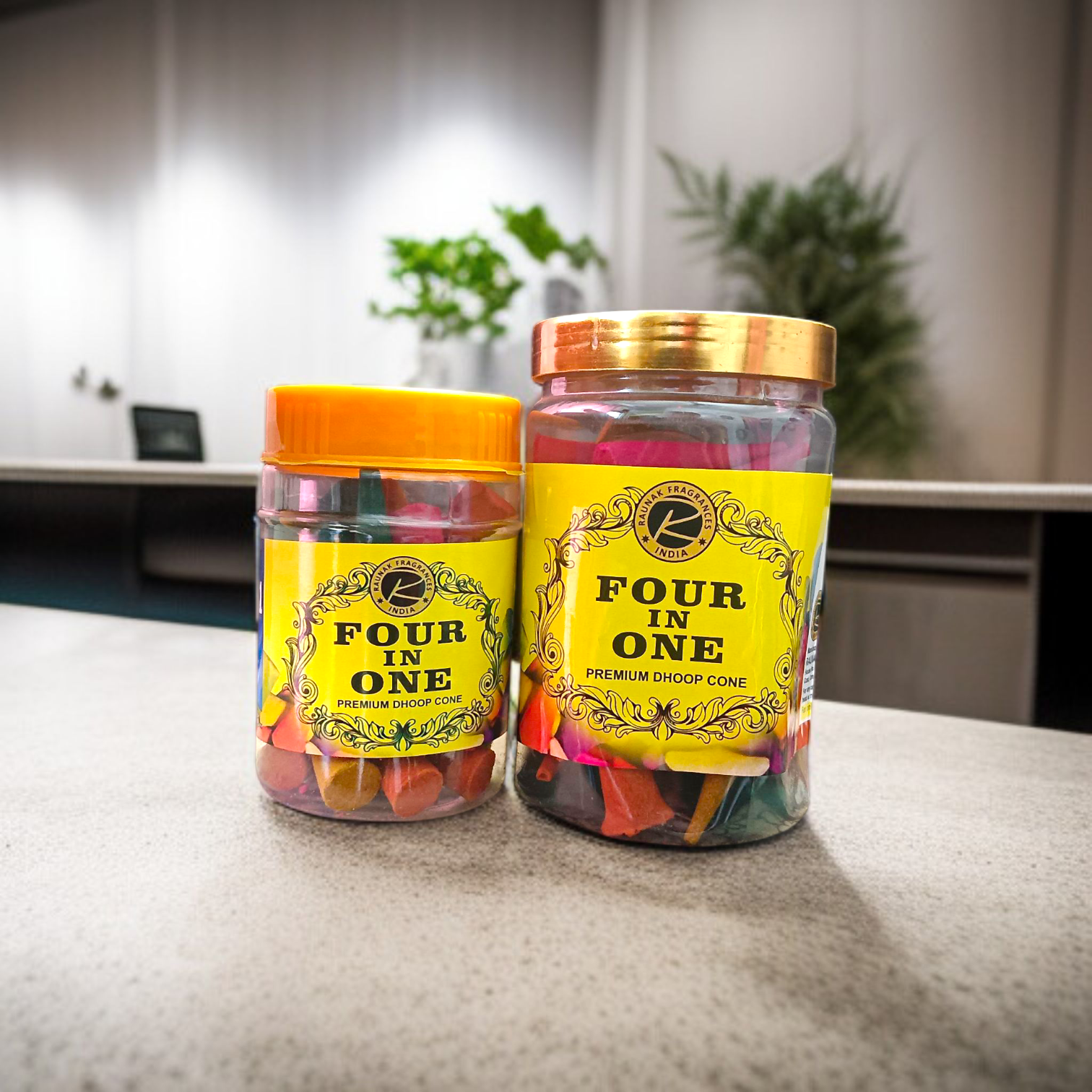 Four in One Premium Dhoop Cones - Natural Fragrance for Pooja, Meditation, and Home Purification