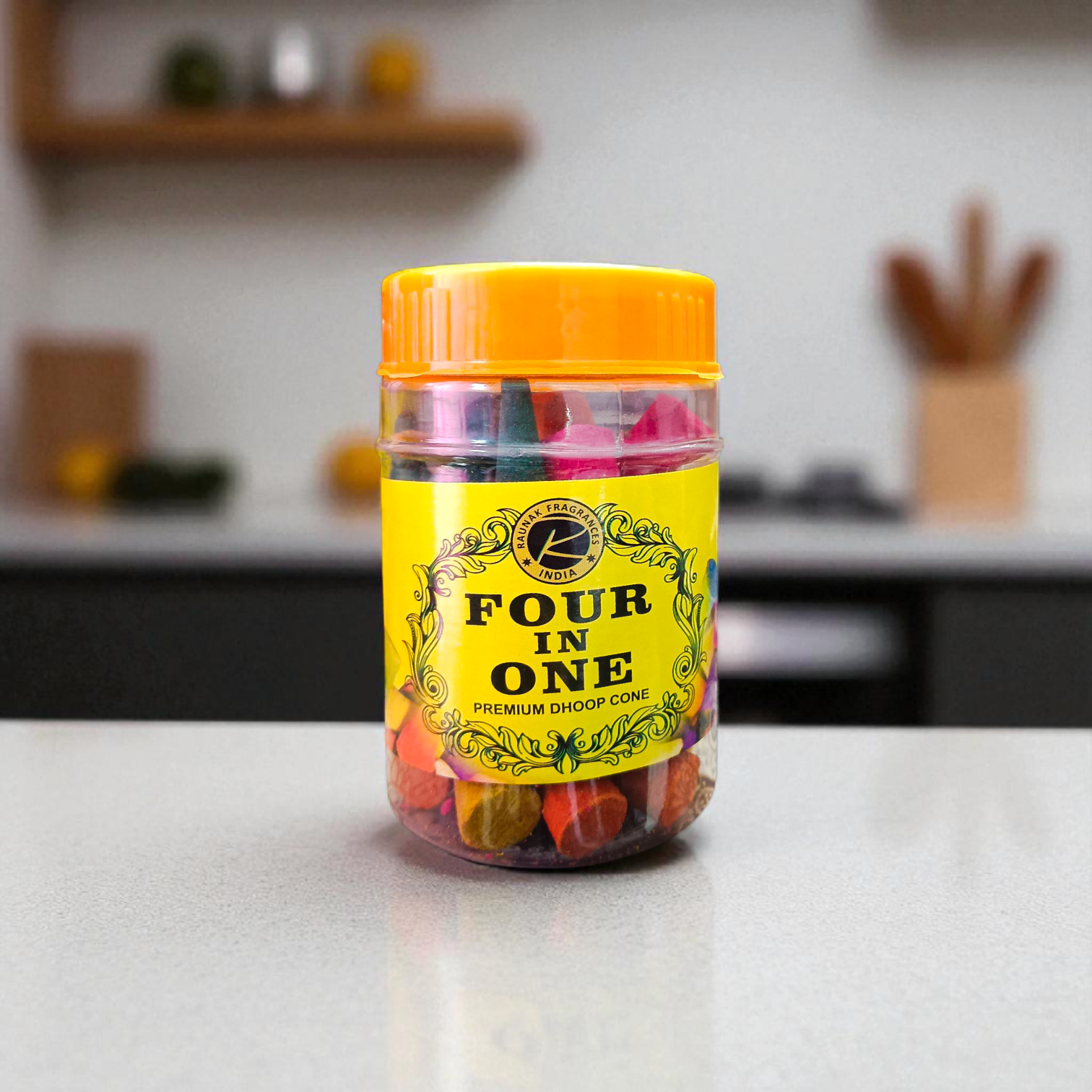 Four in One Premium Dhoop Cones - Natural Fragrance for Pooja, Meditation, and Home Purification