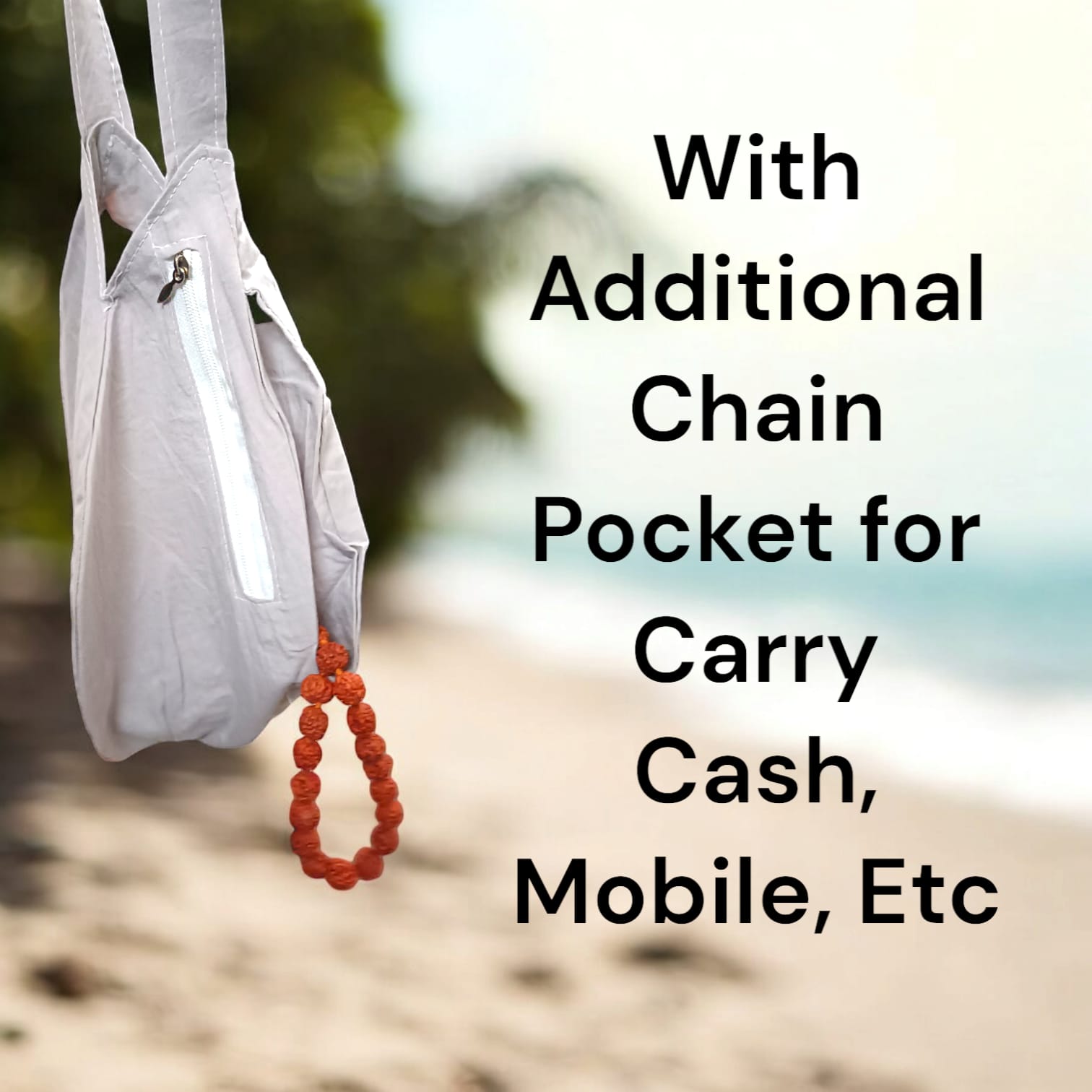 Gaumukhi Bag with Bal Gopal photo print, 100% cotton, available at Timeshopee.