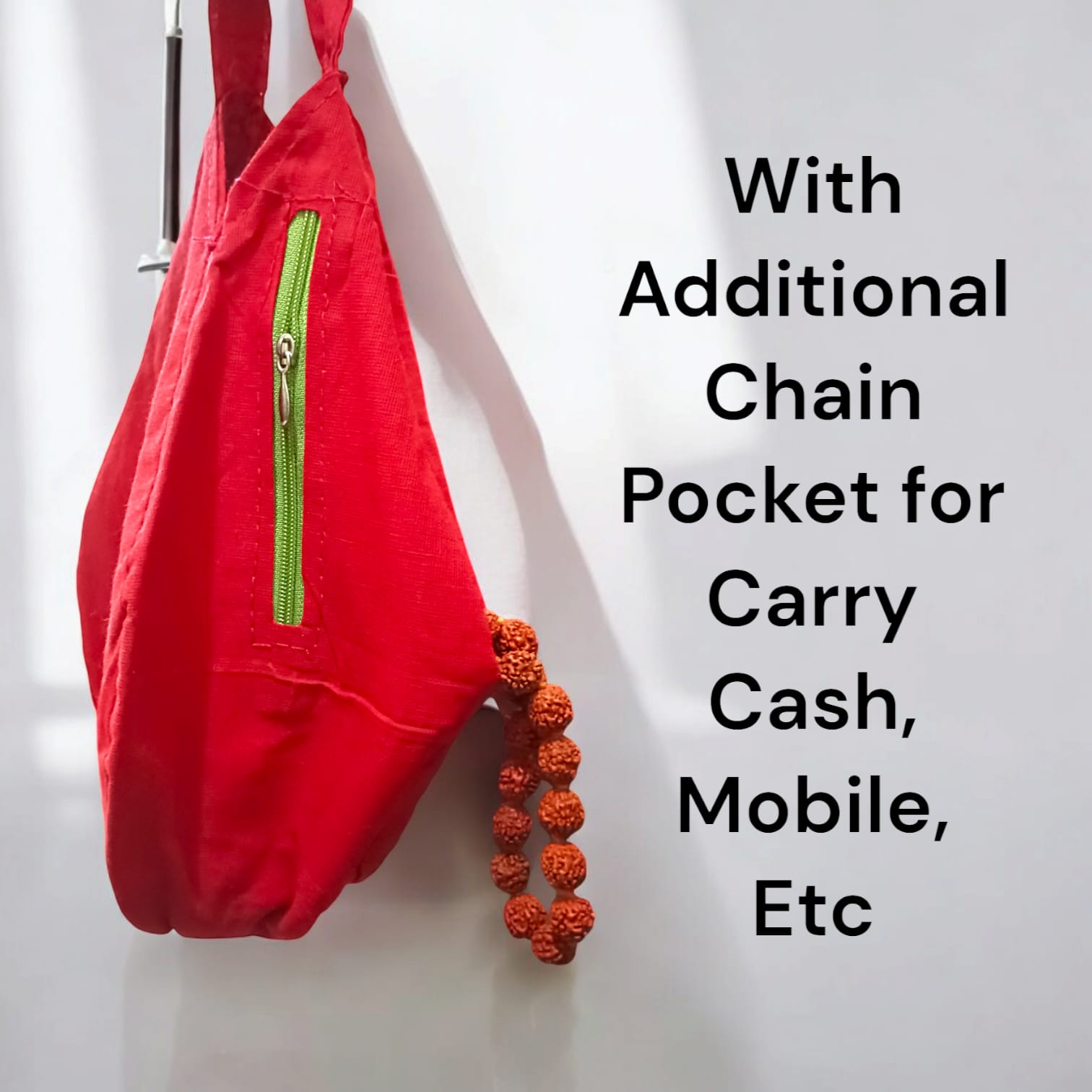 Gaumukhi Bag with Krishna Ji Photo Printed for Mantra Japa | Timeshopee