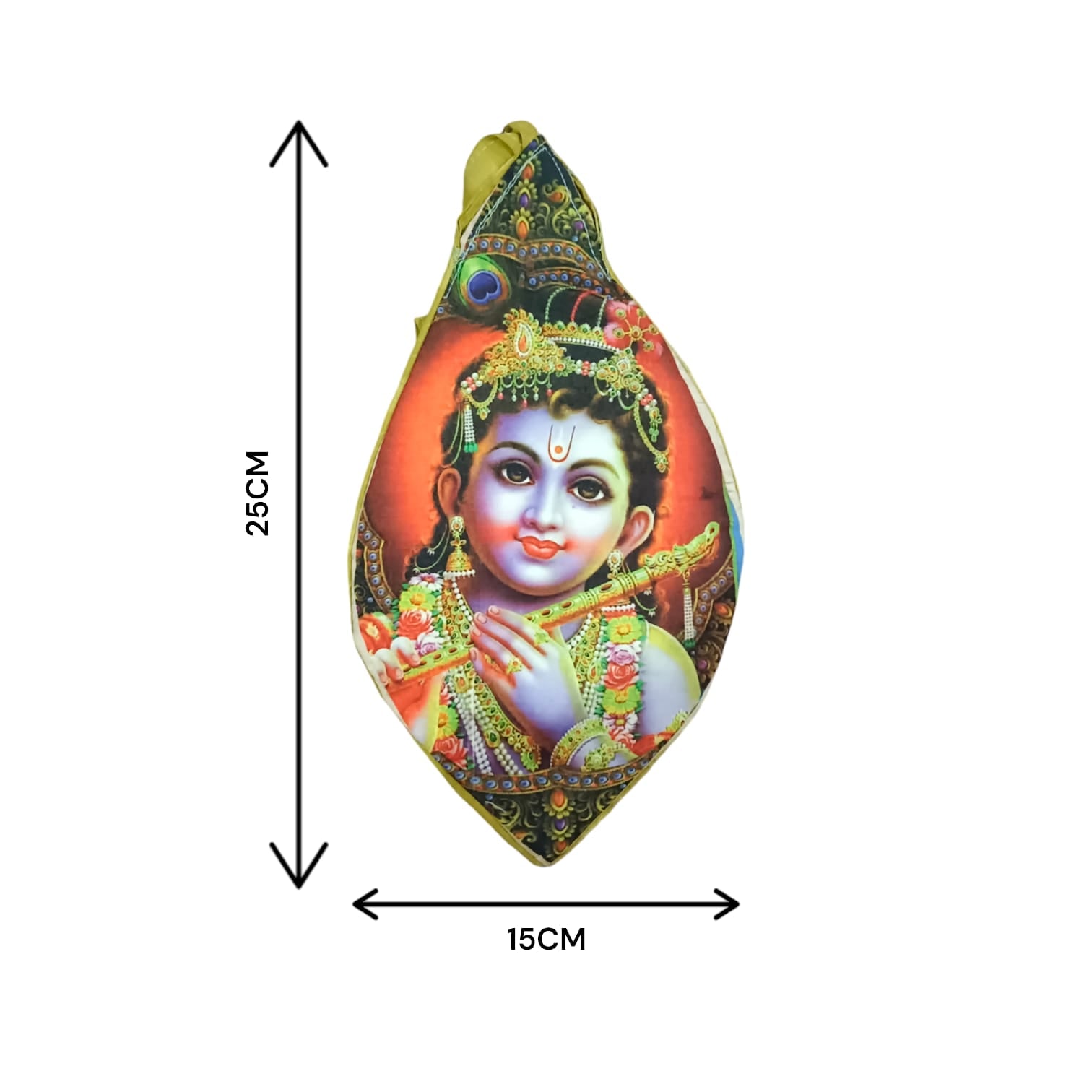 Gomukhi Bag for Japa Mala, photo printed Gomukhi design, 25.4 x 12.7 x 2.5 cm, lightweight cotton bag available at Timeshopee.