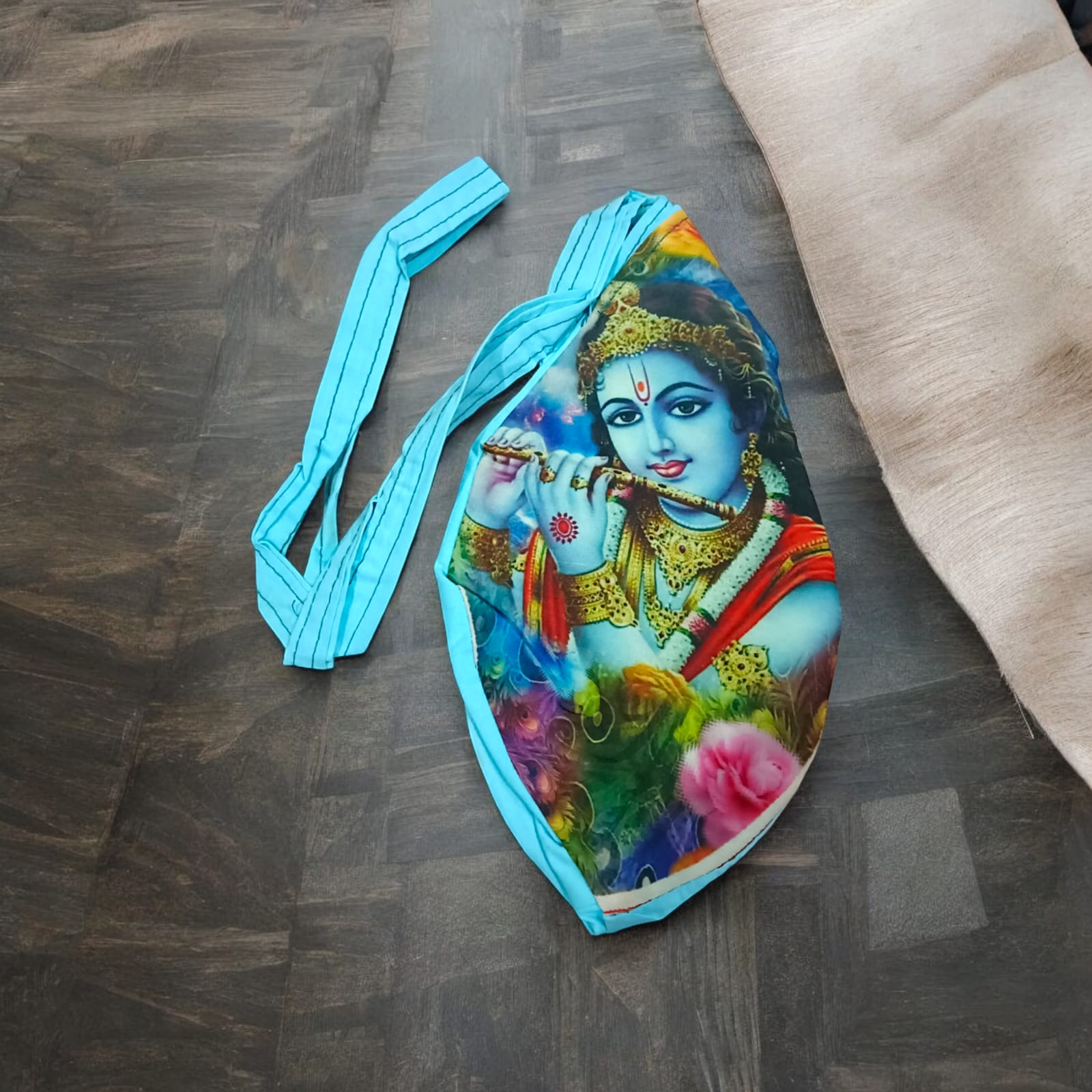 Gomukhi Bag with Krishna Ji Design for Japa Mala | Timeshopee