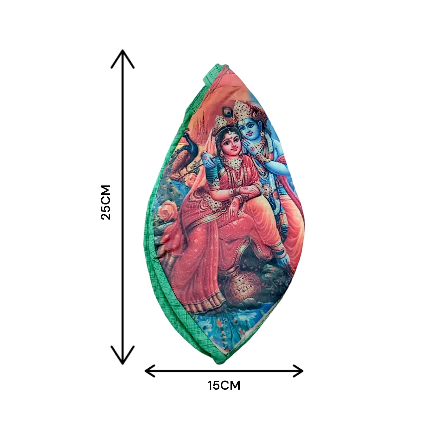 Gomukhi Bag with Radha Krishna Print | Cotton | Timeshopee