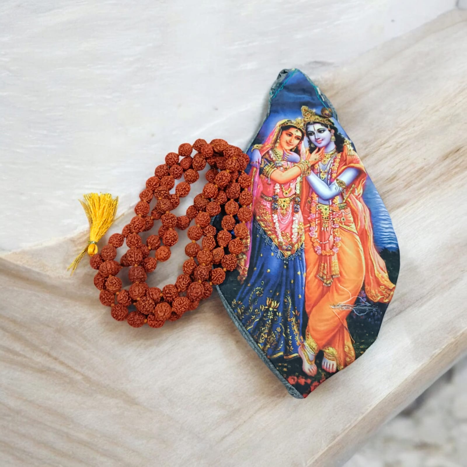 Goumukhi Bag for Mantra Jap with Radha Krishna Jugal Print | Cotton Material | Timeshopee