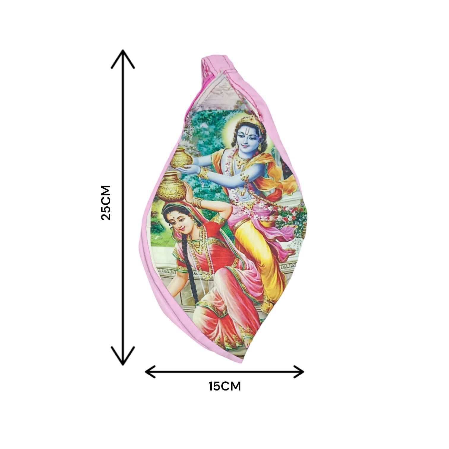 Goumukhi Bag with Radha Krishna Lovable Print | Cotton | Timeshopee