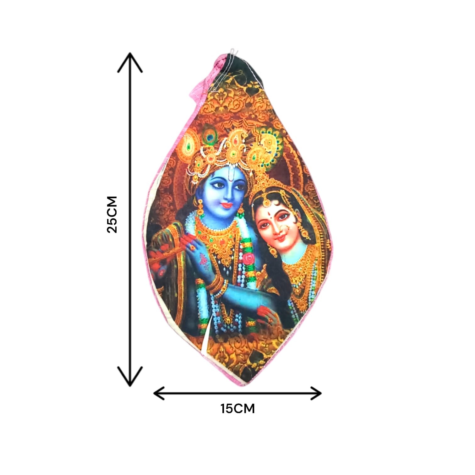 Goumukhi Bag with Radha Krishna Vrindavan Print | Cotton | Timeshopee