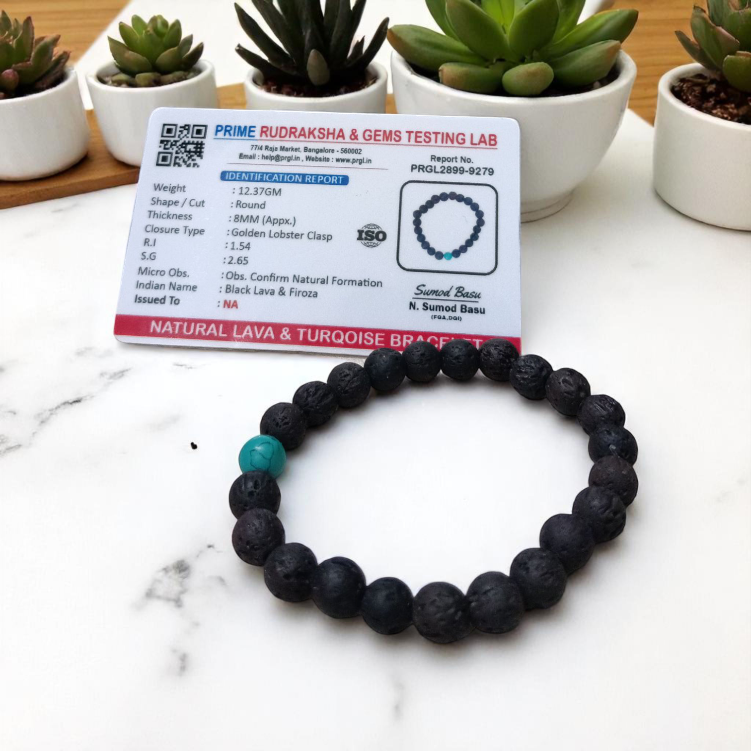 Grounded Hearts Bracelet Set – 8MM Beads, Lab Certified Lava & Turquoise | Timeshopee