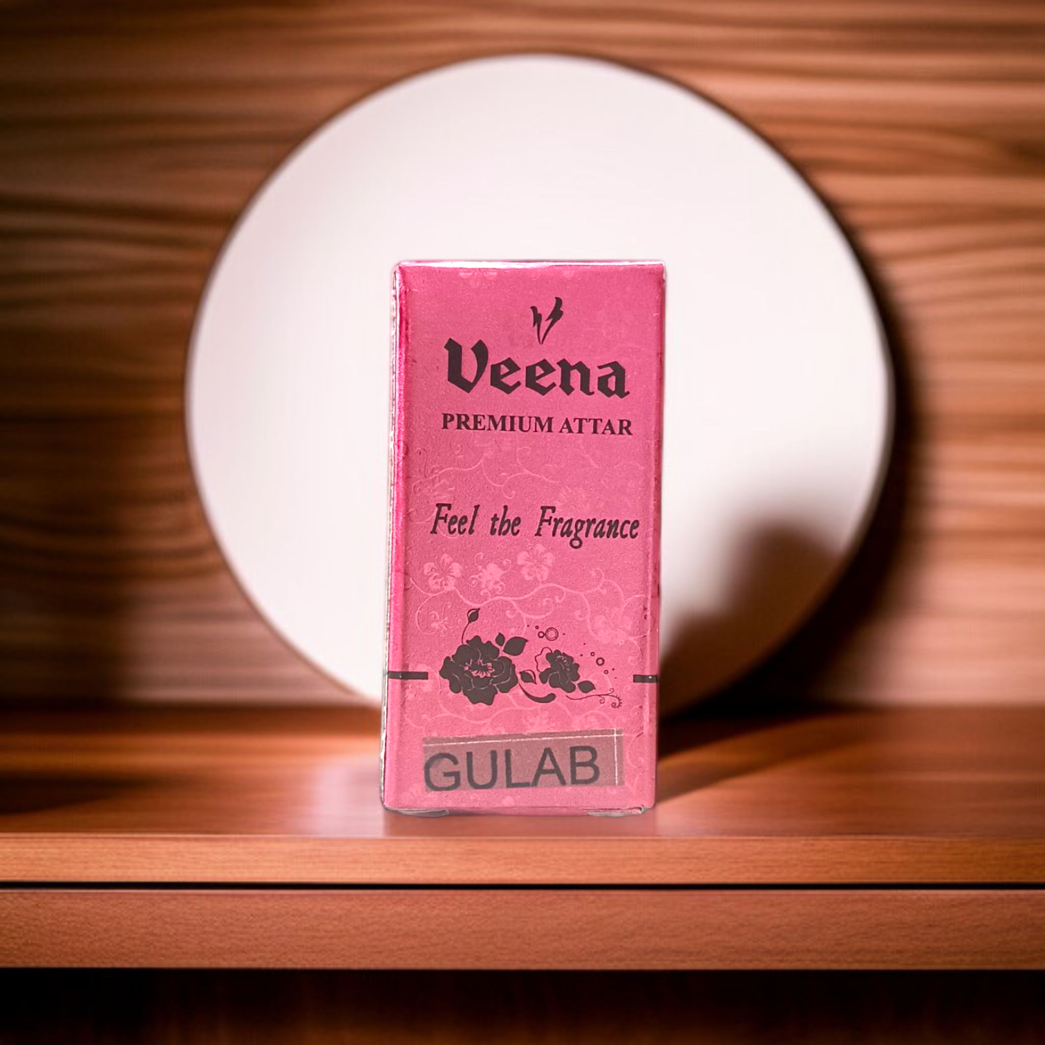 Gulab Attar 2ML bottle by Veena, premium alcohol-free perfume ideal for worship by Timeshopee