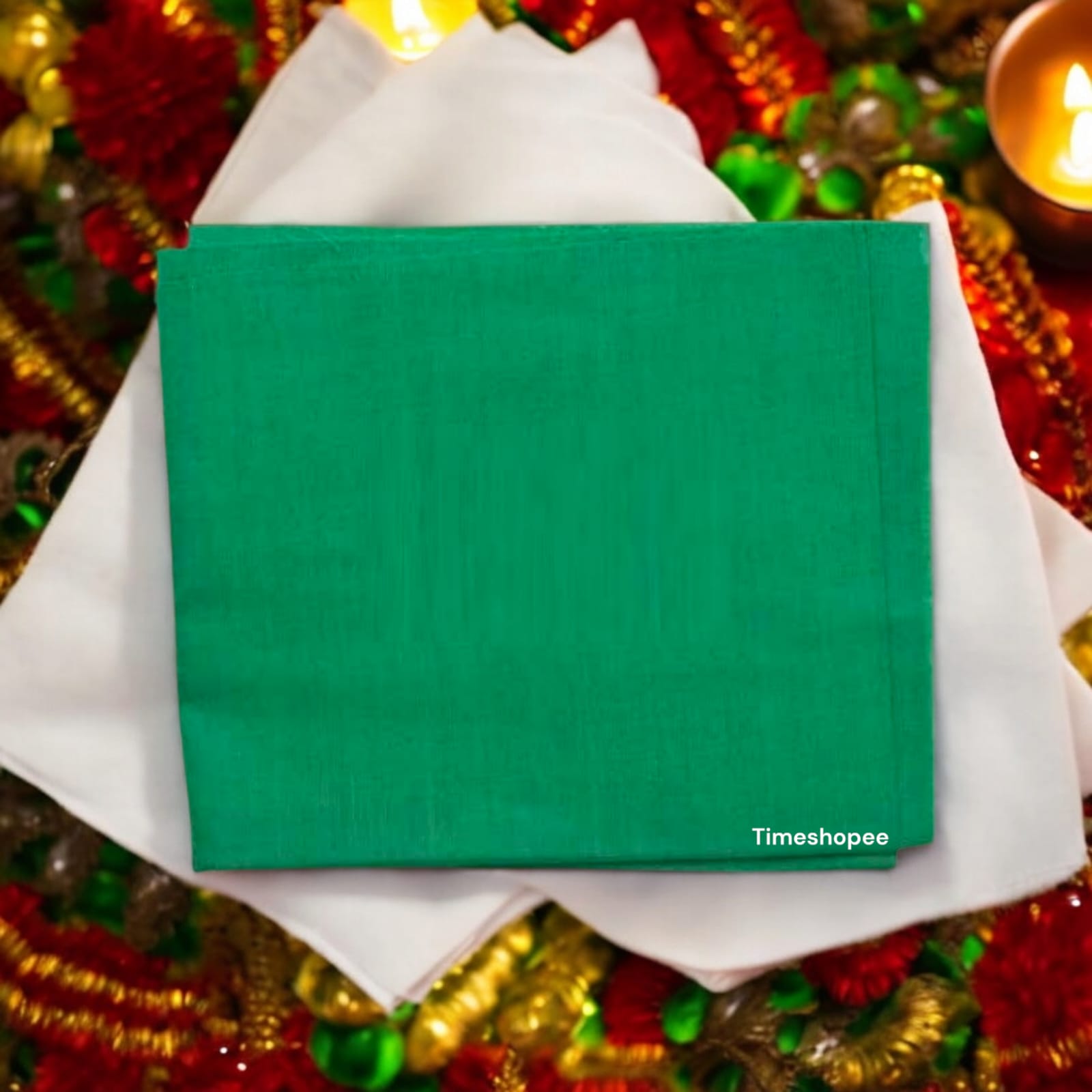 Hara Kapda | Green Cloth for Pooja | Clothes for Worship | 1.25 Meter Hara Kapda