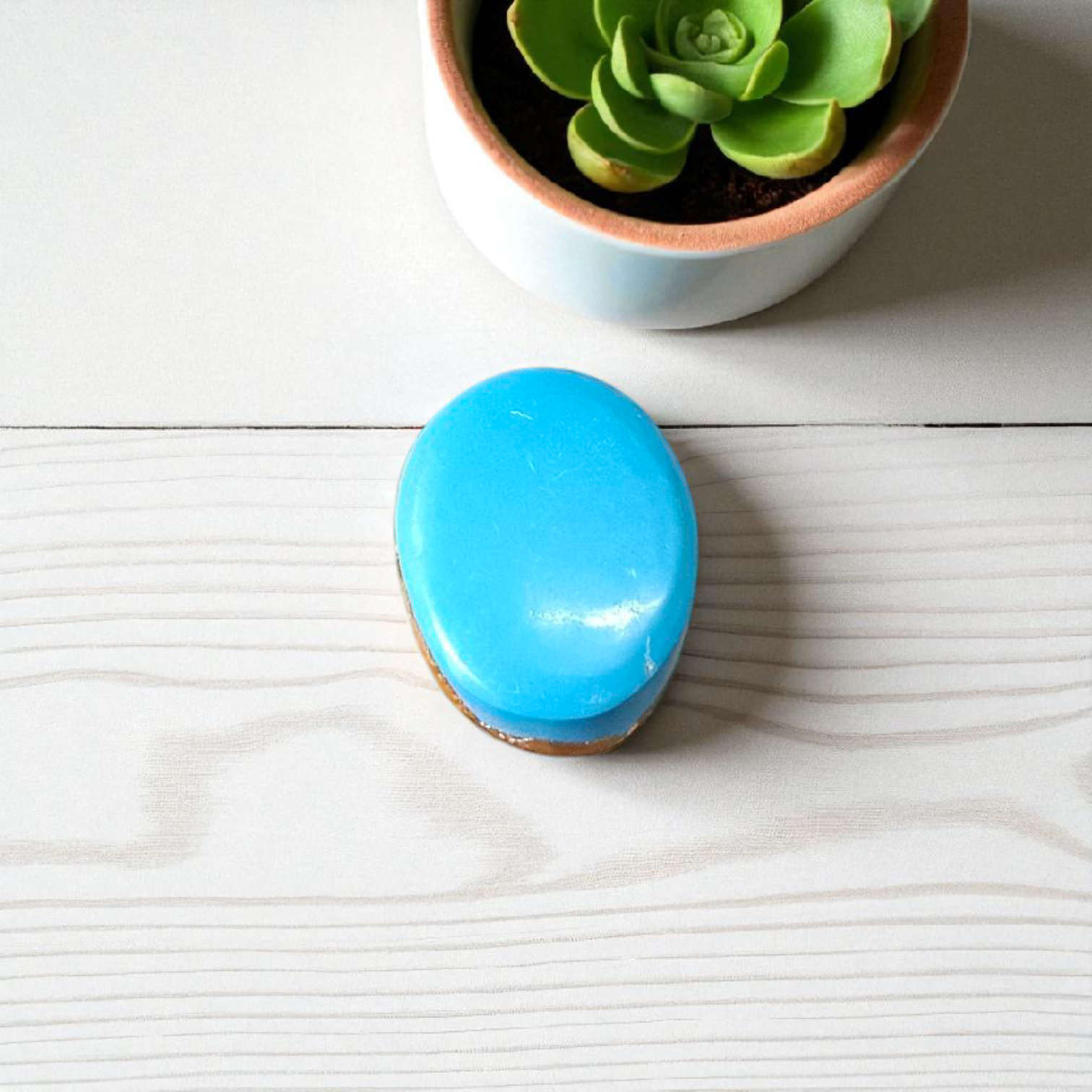 High-quality image of a natural turquoise (Firoza) gemstone with blue-green hues, polished surface, used for healing, confidence, and spiritual purposes