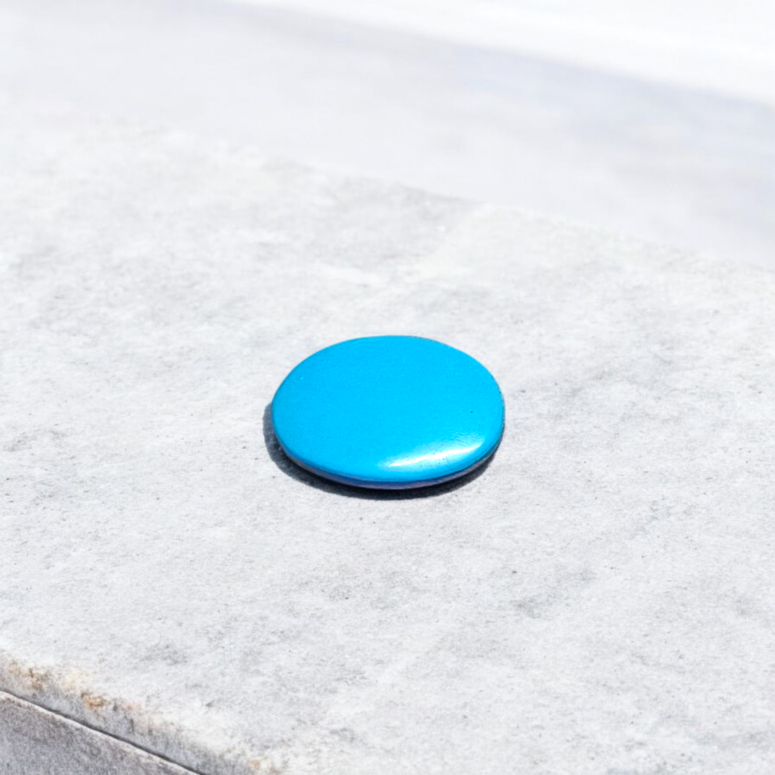 High-quality image of a natural turquoise (Firoza) gemstone with blue-green hues, polished surface, used for healing, confidence, and spiritual purposes