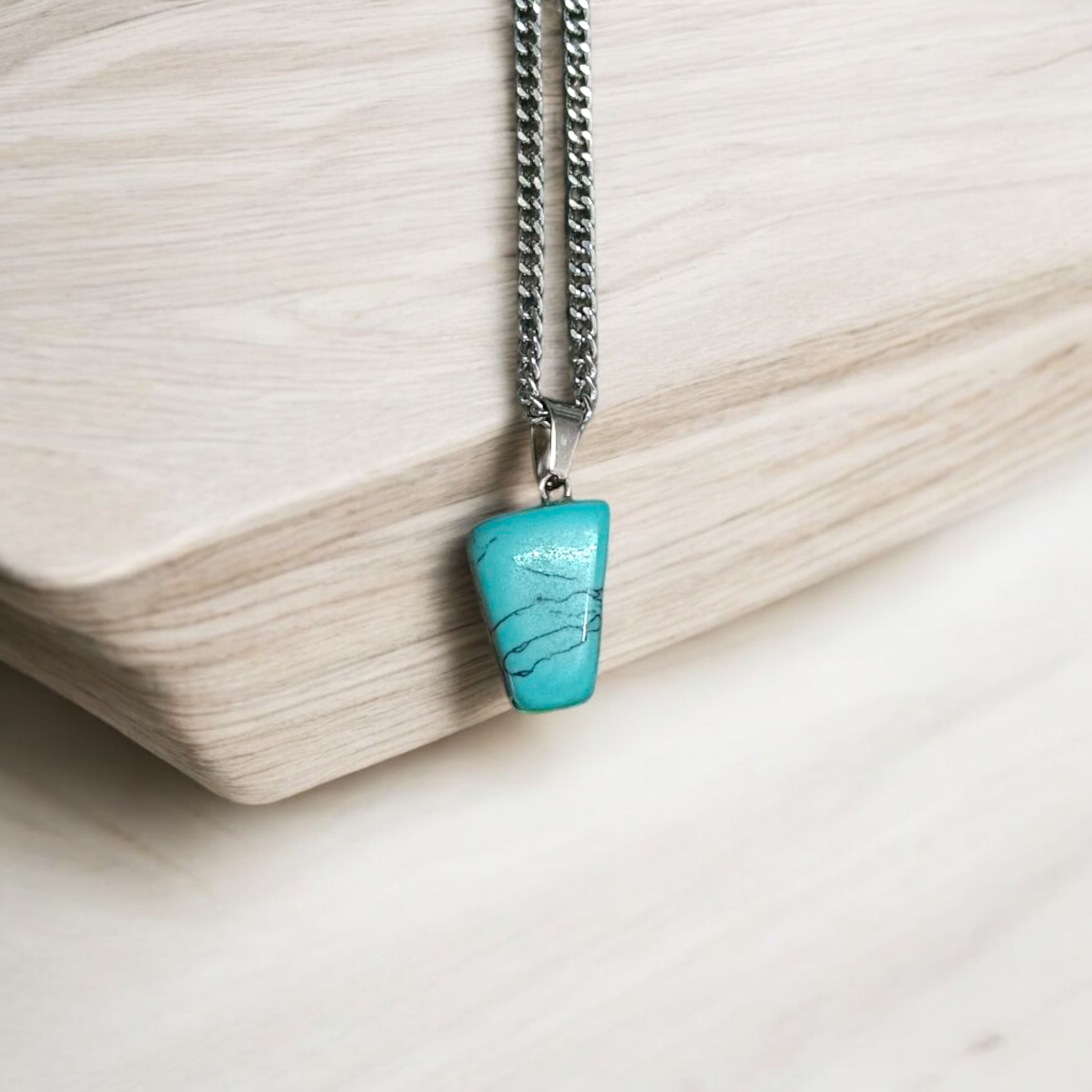 Turquoise Blue Howlite Tumbled Stone – Lab Certified Healing Crystal for Calmness and Spiritual Balance from Timeshopee