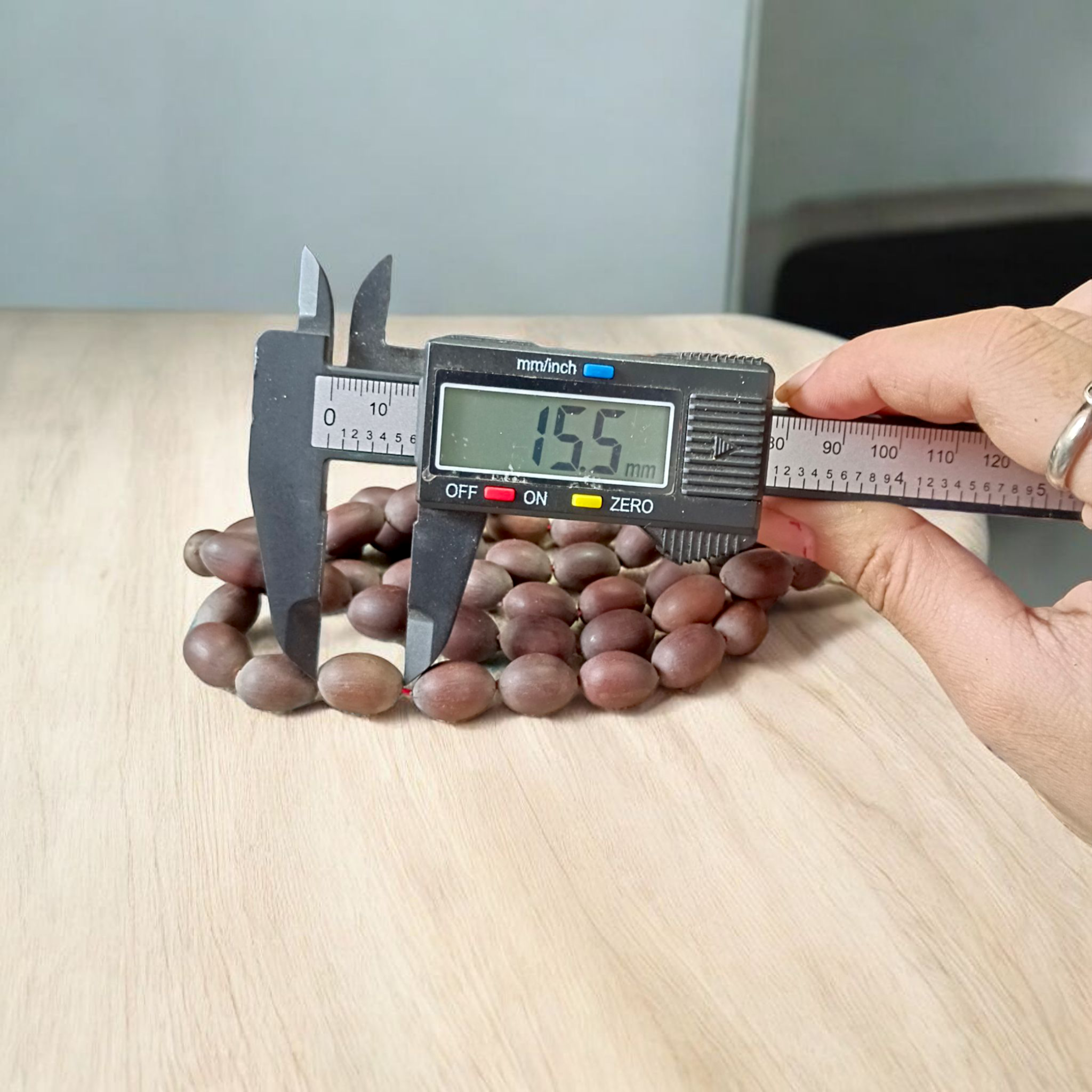 Image of Natural Lotus Seed (Kamal Gatta) Mala with 54+1 lab-certified beads, lightweight and hand-knotted, ideal for Lakshmi mantra chanting, by Timeshopee