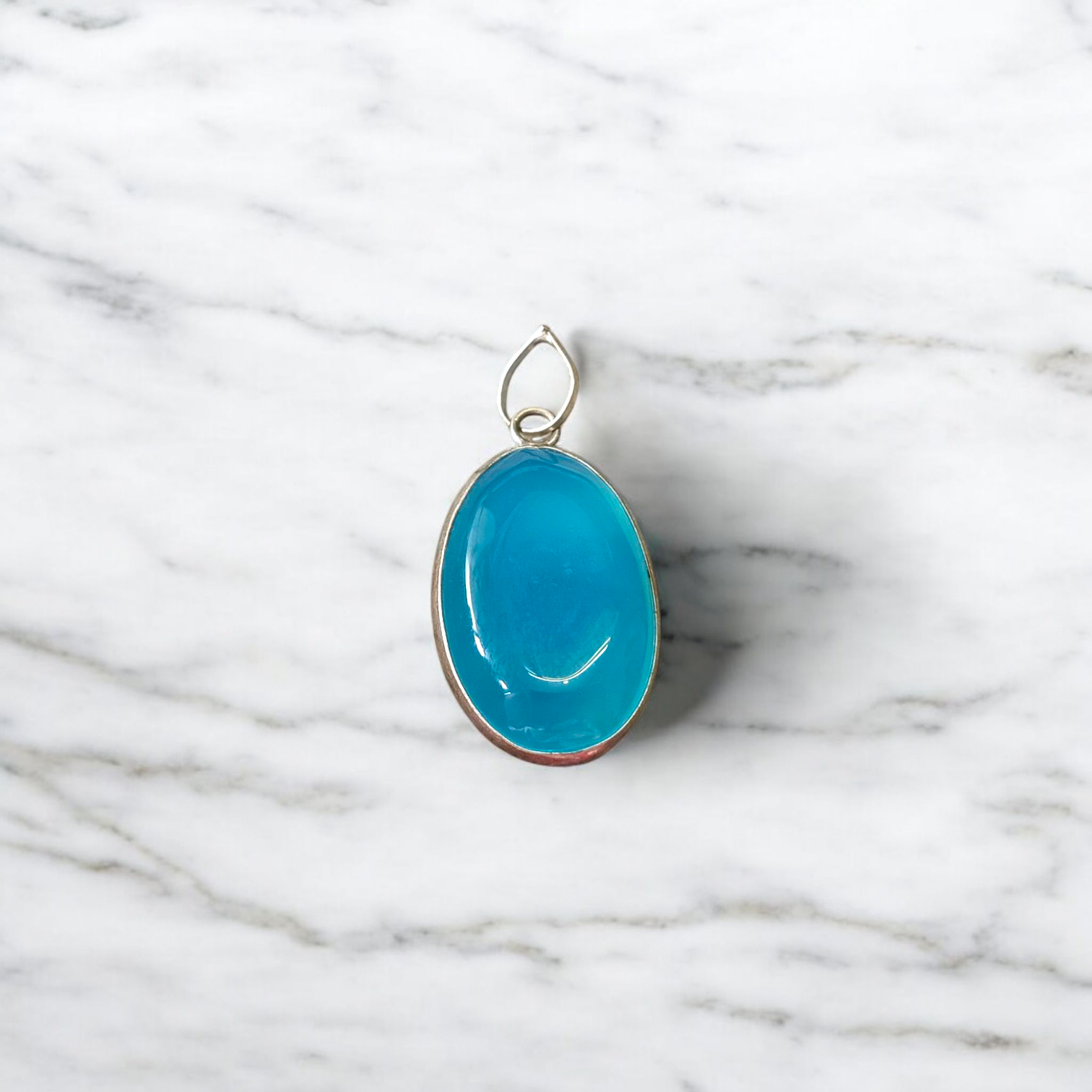 Image of a handcrafted, lab-certified original turquoise (Firoza) pendant designed for healing, meditation, and daily wear