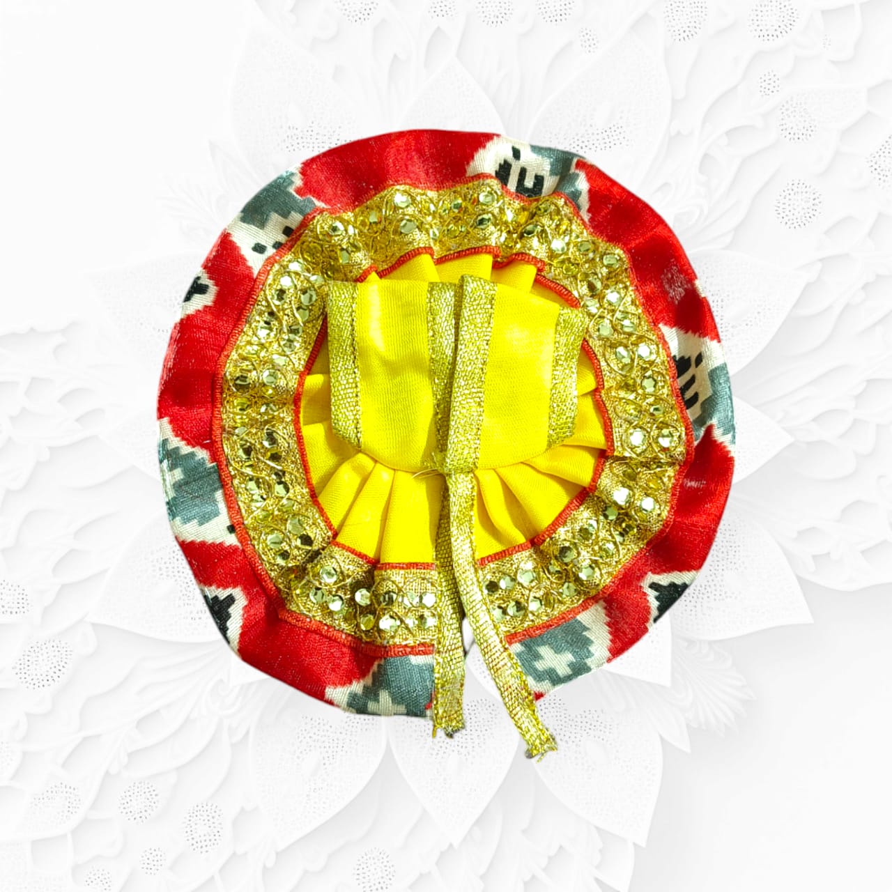 Italian-style designer dress for Laddu Gopal, size 1 No., featuring modern aesthetics with a traditional touch, ideal for pooja and celebrations.