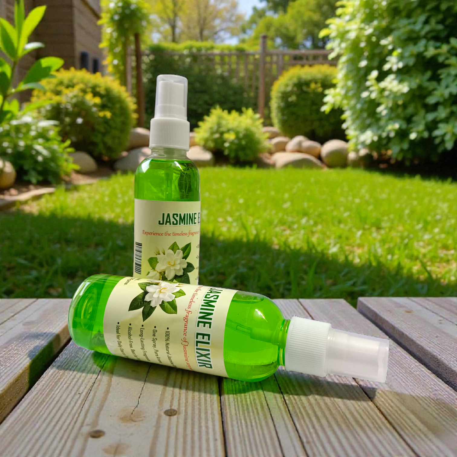 Jasmine Elixir Spray Attar 100ML set of 2 alcohol-free long-lasting floral fragrance bottles