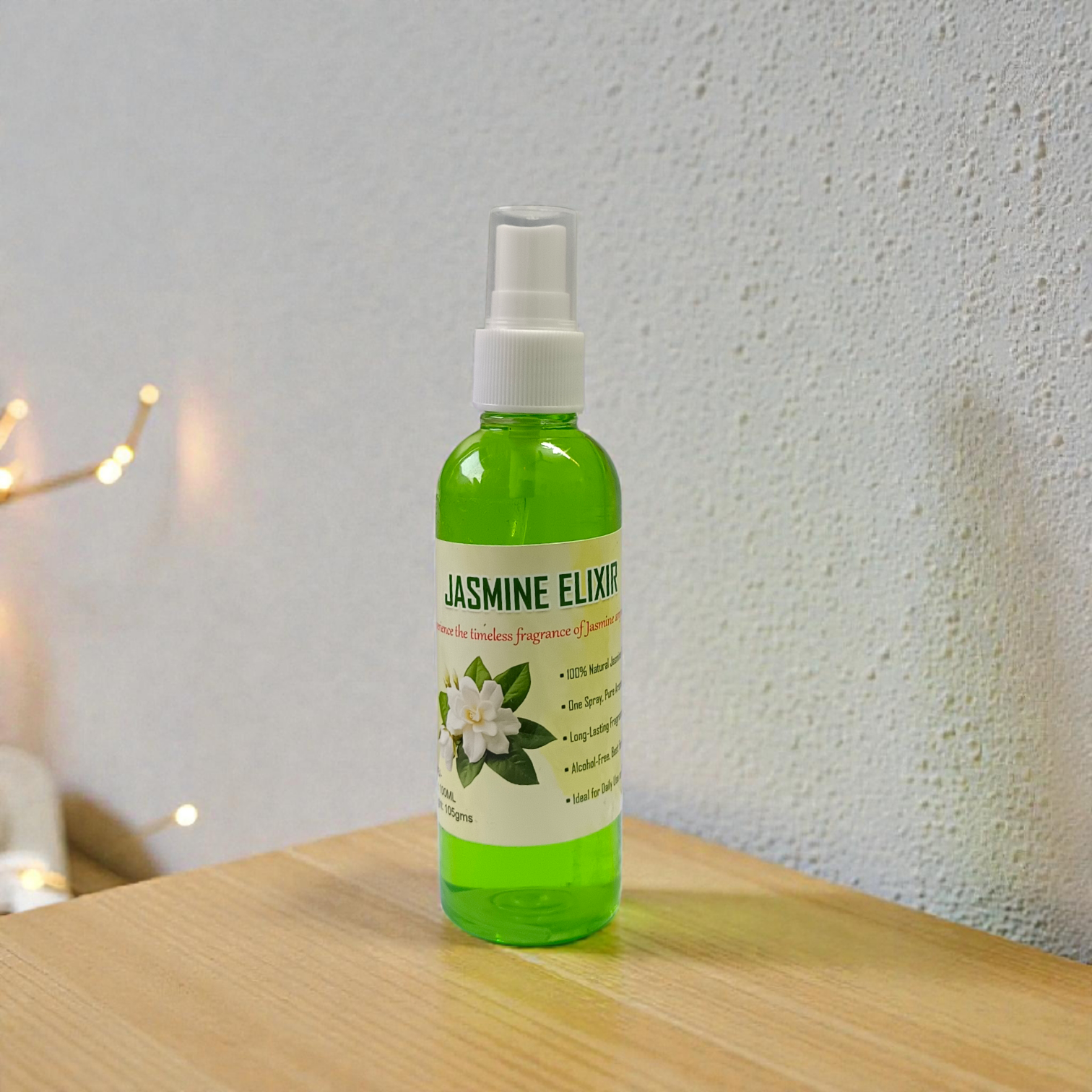 Jasmine Elixir Spray Attar 100ML set of 2 alcohol-free long-lasting floral fragrance bottles