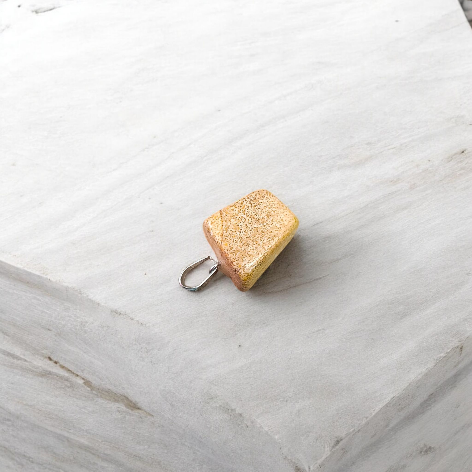 Jasper Stone Pendant Leopard Skin Style with Chain, Lab Certified, available at Timeshopee