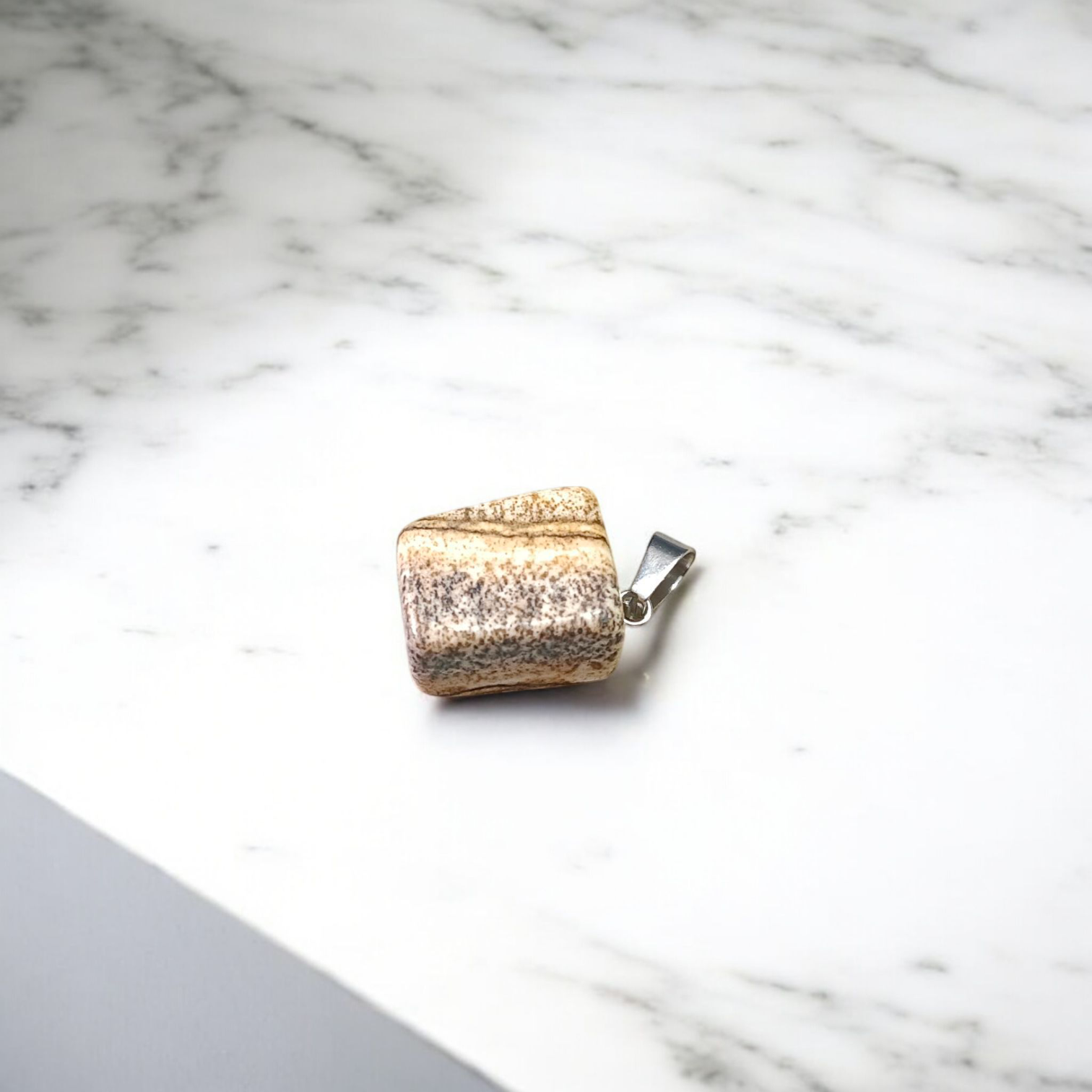 Jasper Stone Pendant Leopard Skin Style with Chain, Lab Certified, available at Timeshopee