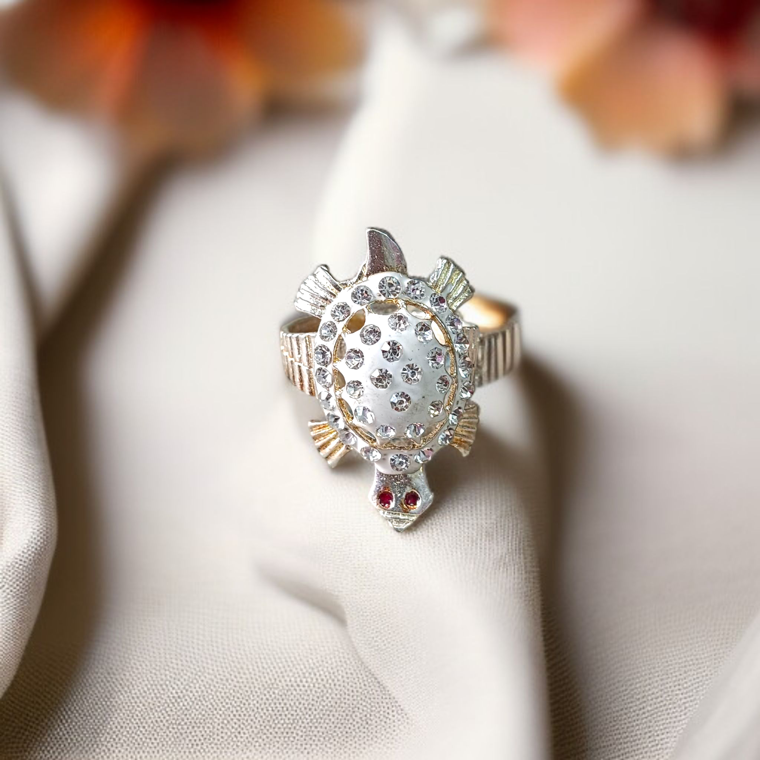 Kachua Ring | Tortoise Ring for good luck, strength, and negative energy removal, available from Timeshopee.