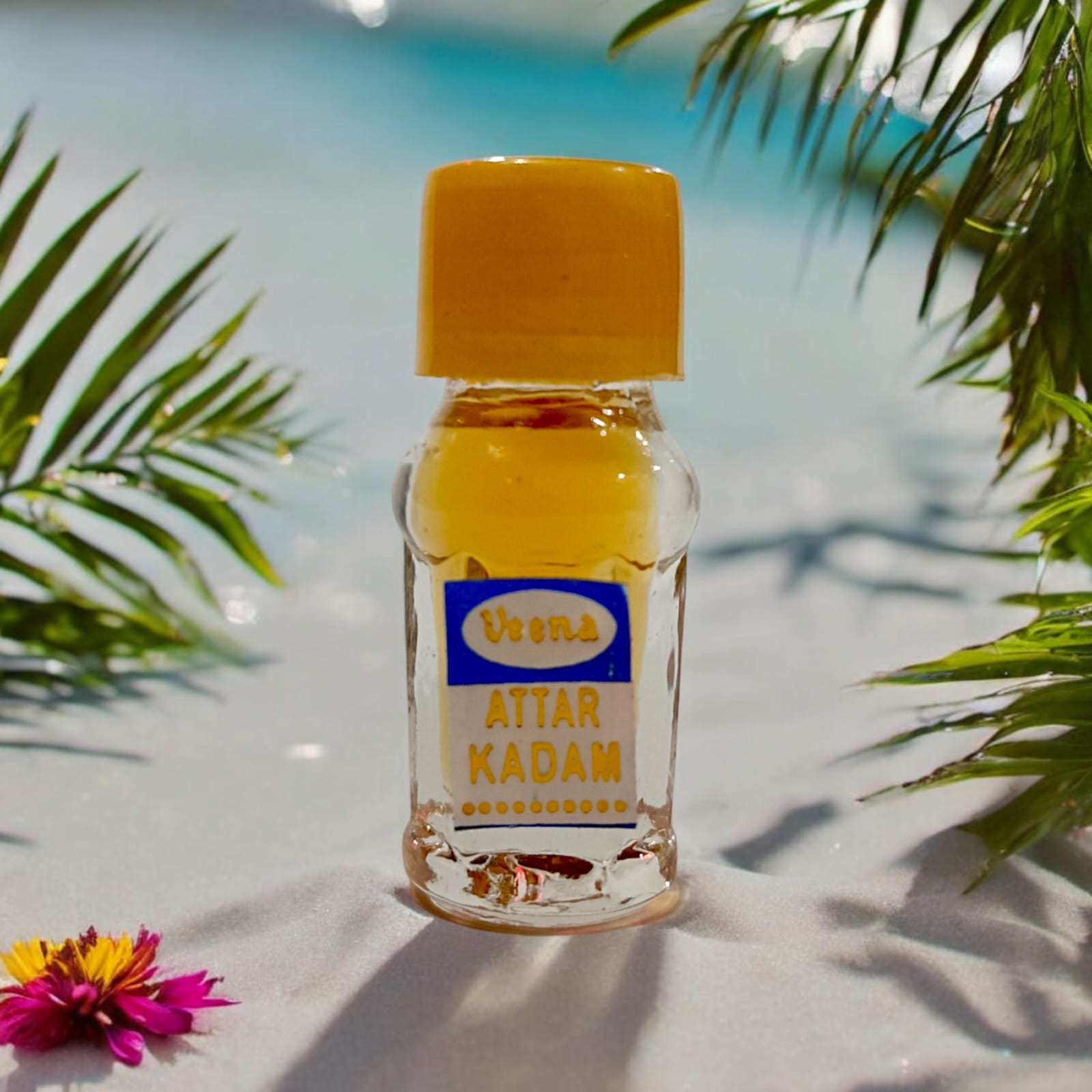 Kadam Attar 2ML bottle by Veena, premium alcohol-free perfume for worship by Timeshopee