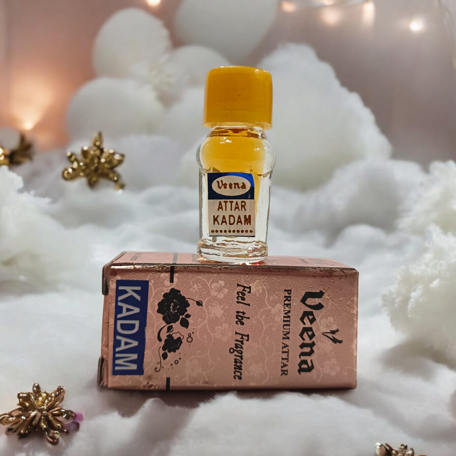 Kadam Attar 2ML bottle by Veena, premium alcohol-free perfume for worship by Timeshopee