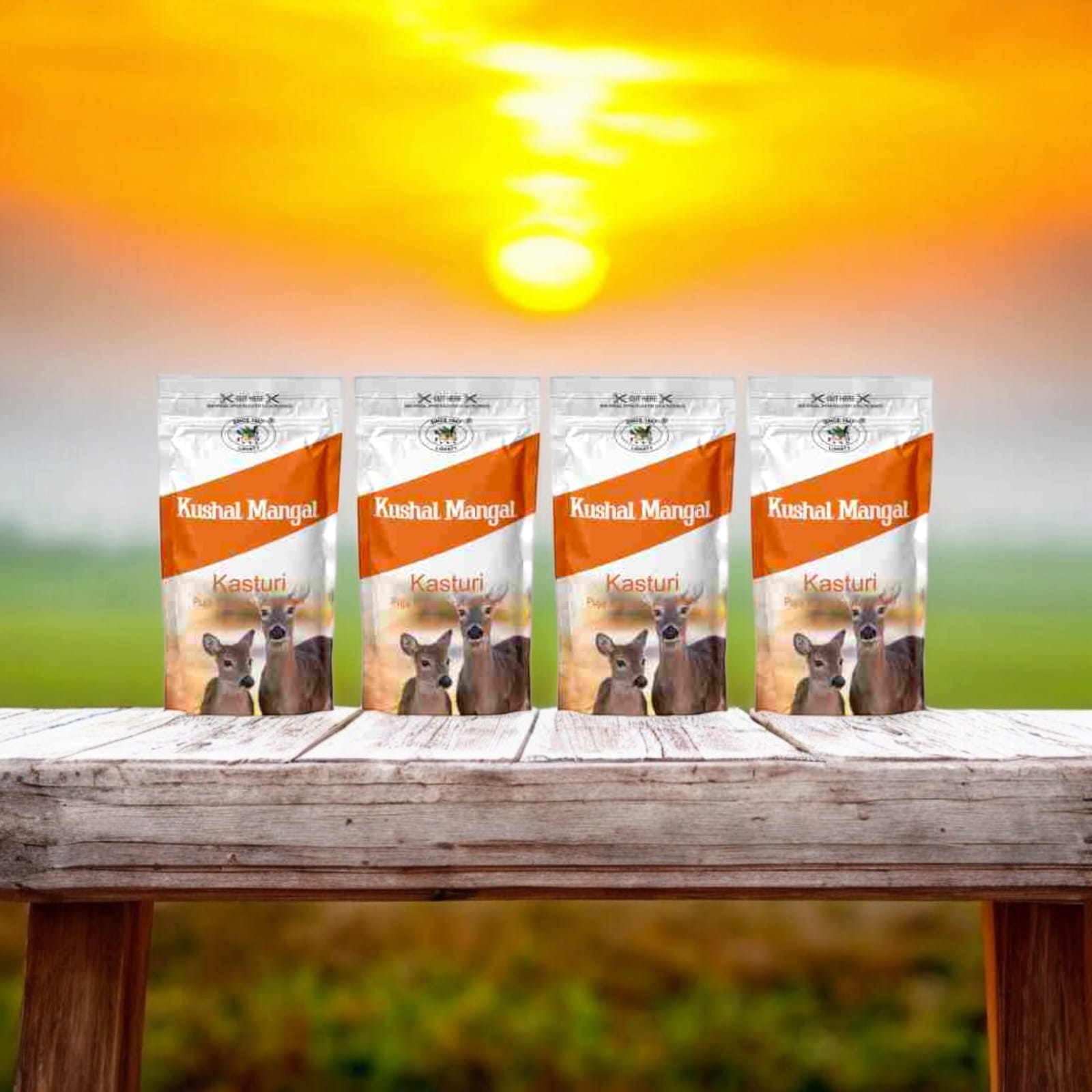 Kasturi Incense Sticks by Kushal Mangal, 9 inches long, with a 30-40 minute burn time, in a zipper pouch from Timeshopee.