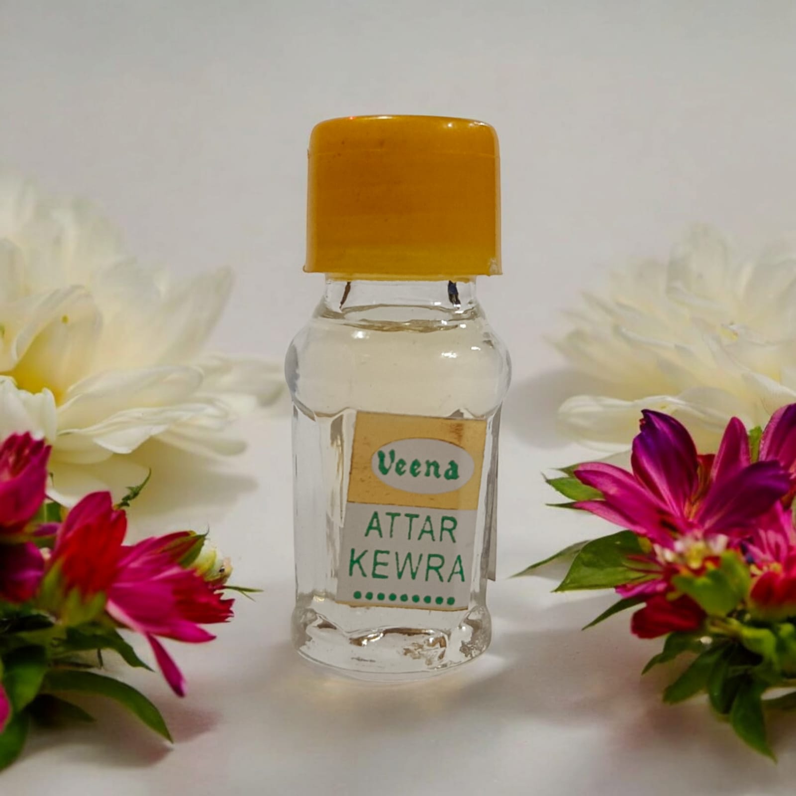 Kewra Attar 2ML by Veena - Premium alcohol-free perfume for worship by Timeshopee