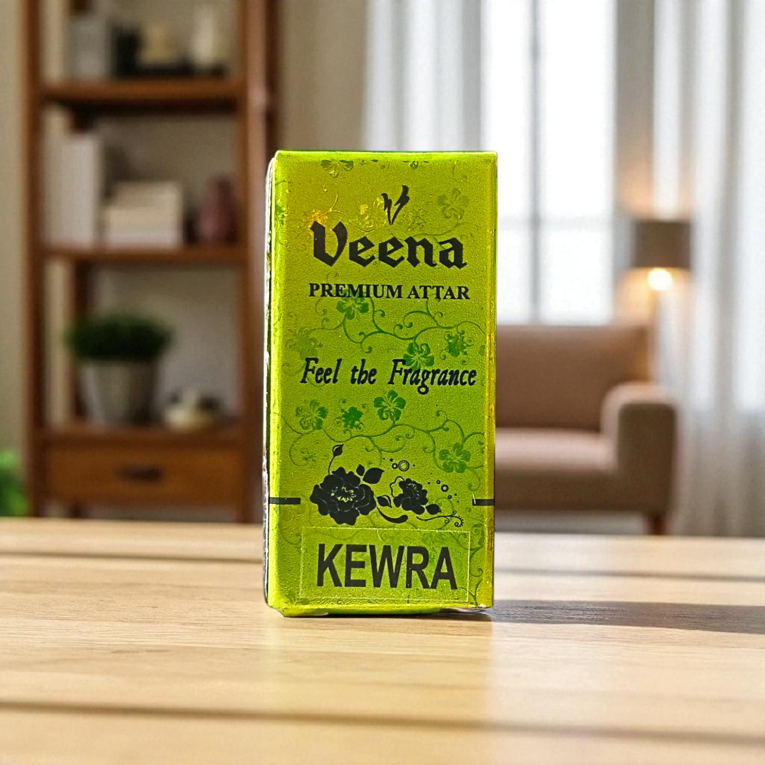 Kewra Attar 2ML by Veena - Premium alcohol-free perfume for worship by Timeshopee